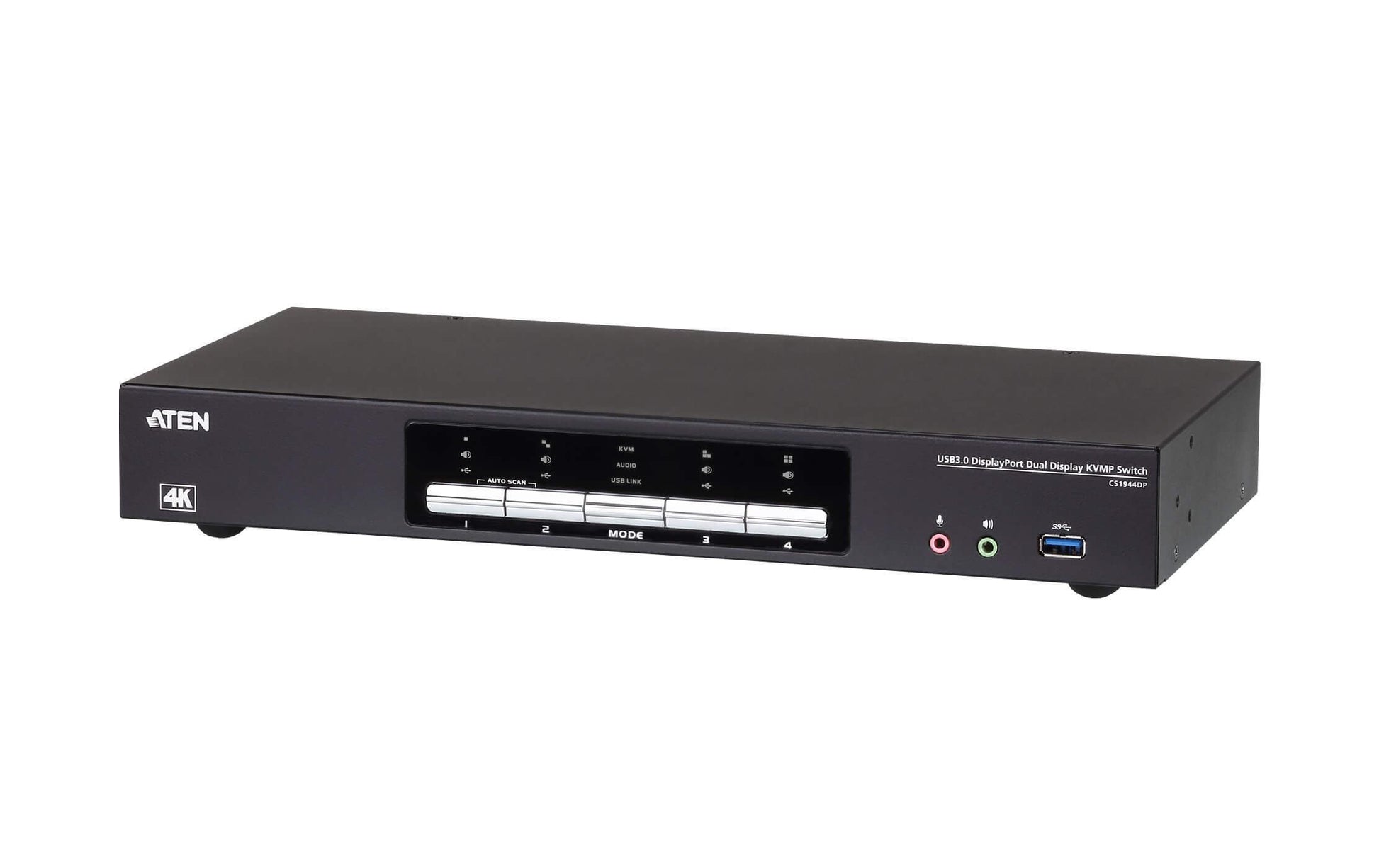 ATEN CS1944DP – KVM-Switch 4×1, DisplayPort/USB 3.2 Gen 1, 4K (4096 × 2160), Dual-View