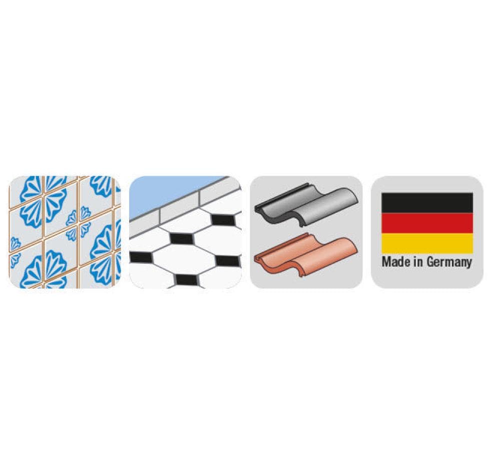 kwb Feinsteinzeugbohrer-Set, 4, 5, 6, 8 mm, blau, 4 Stk.
