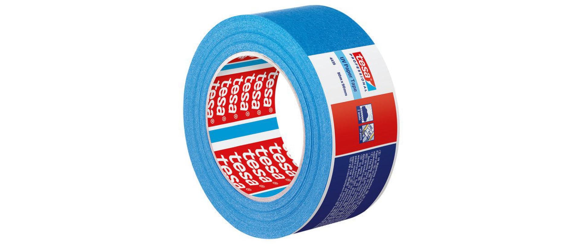 TESA Malerband 4435, blau – 50 mm × 50 m, UV-beständig
