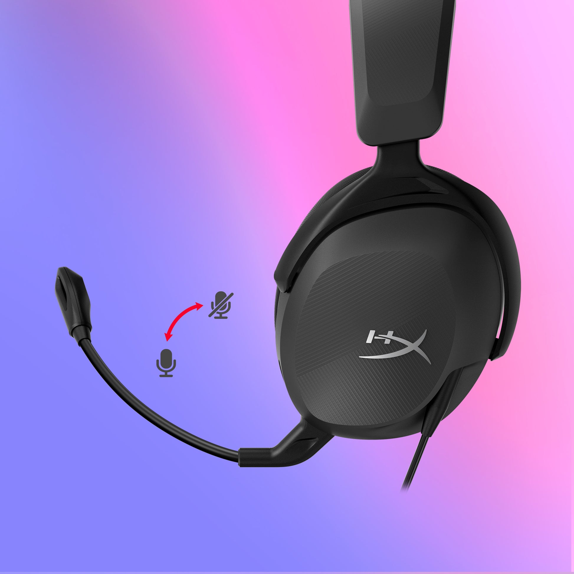 HyperX Cloud Stinger 2 Core Gaming-Headset – Over-Ear, Stereo, Kabelgebunden, 3,5 mm Klinke, ANC, Schwarz