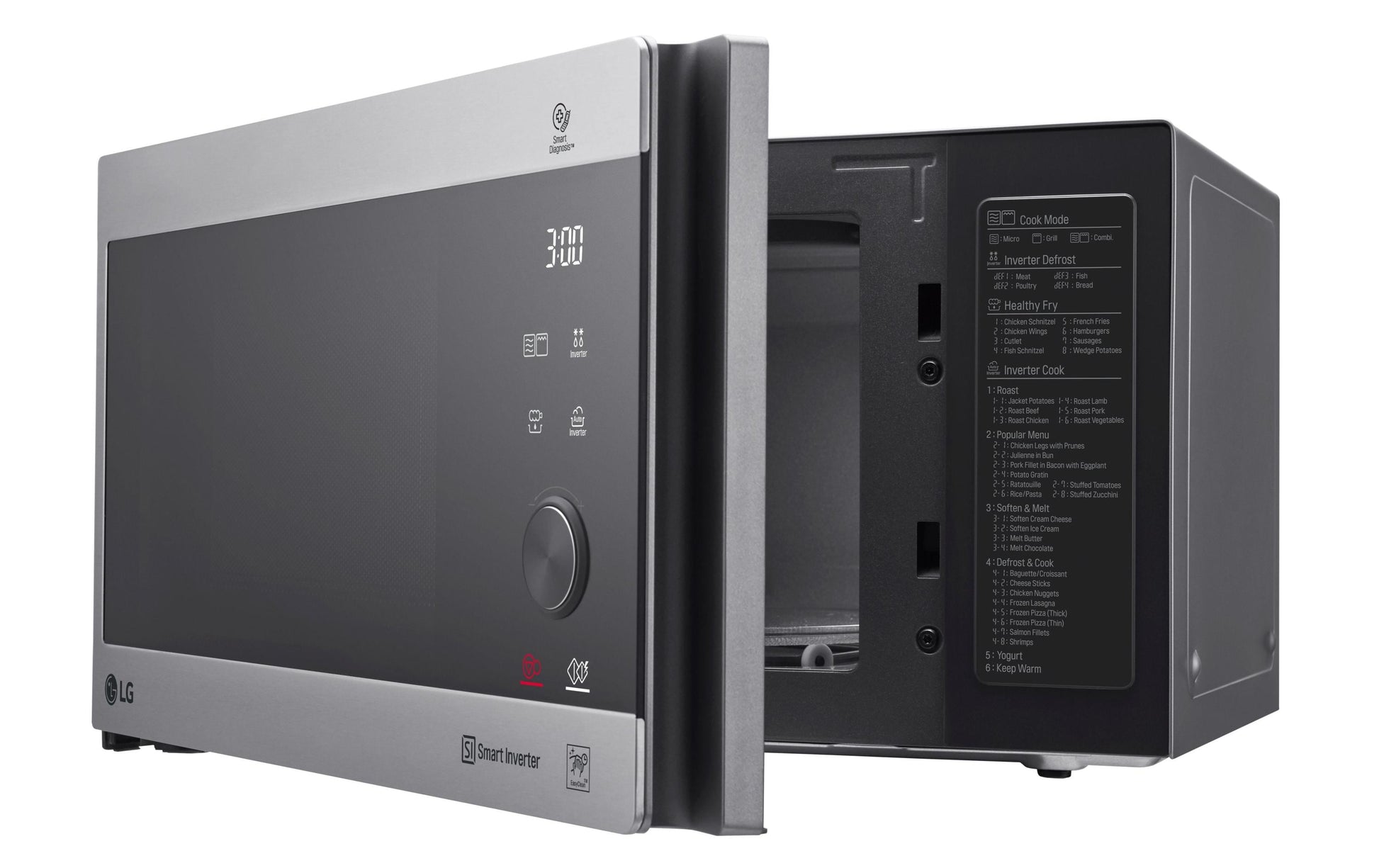 LG Kombi-Mikrowelle MH6565CPS – 25 l, Grill & Inverter, 1000 W – Edelstahl