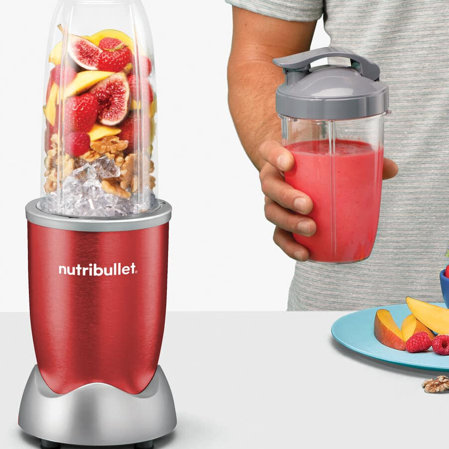 NutriBullet Smoothie-Mixer Pro NB907MAR – 0,9 l, 900 W, spülmaschinenfest – rot