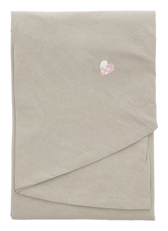 Södahl Runde Tischdecke – Ø 180 cm, Baumwolle, Rosa, Christmas Hearts, OEKO-TEX