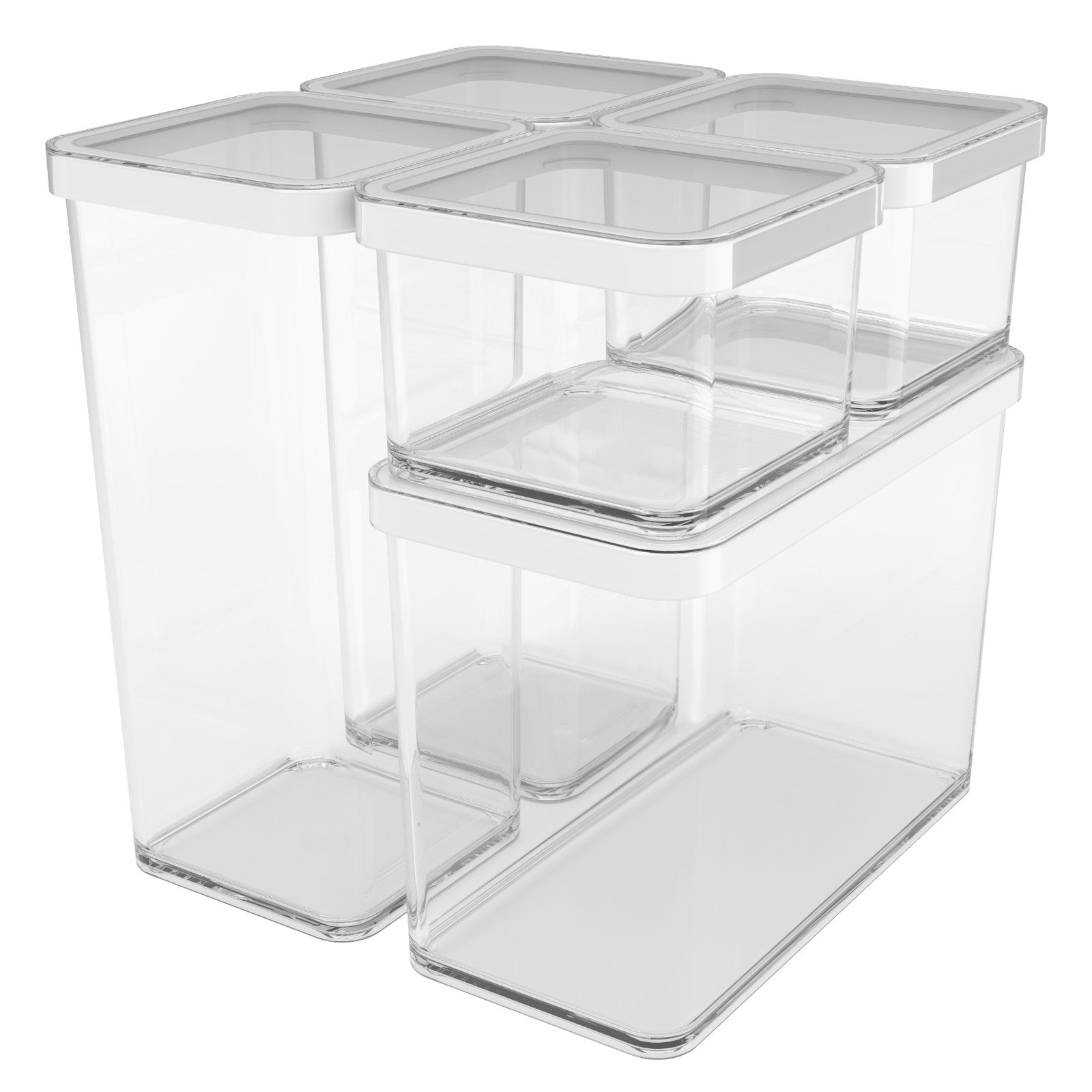 Rotho Vorratsdose 6,1 l, Kunststoff (SAN), Transparent/Weiss