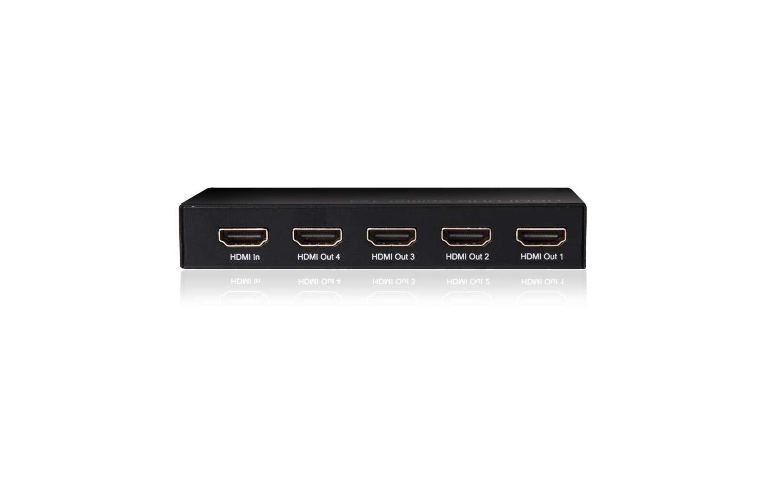 CLUB3D Club 3D – HDMI-Splitter – 4K UHD, HDMI 2.0, 4 Anschlüsse – Schwarz, Metall