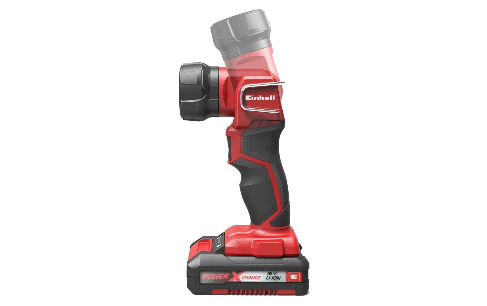 Einhell Taschenlampe TE-CL 18 Li H Solo – 280 lm, Akku 18 V Power X-Change – Rot