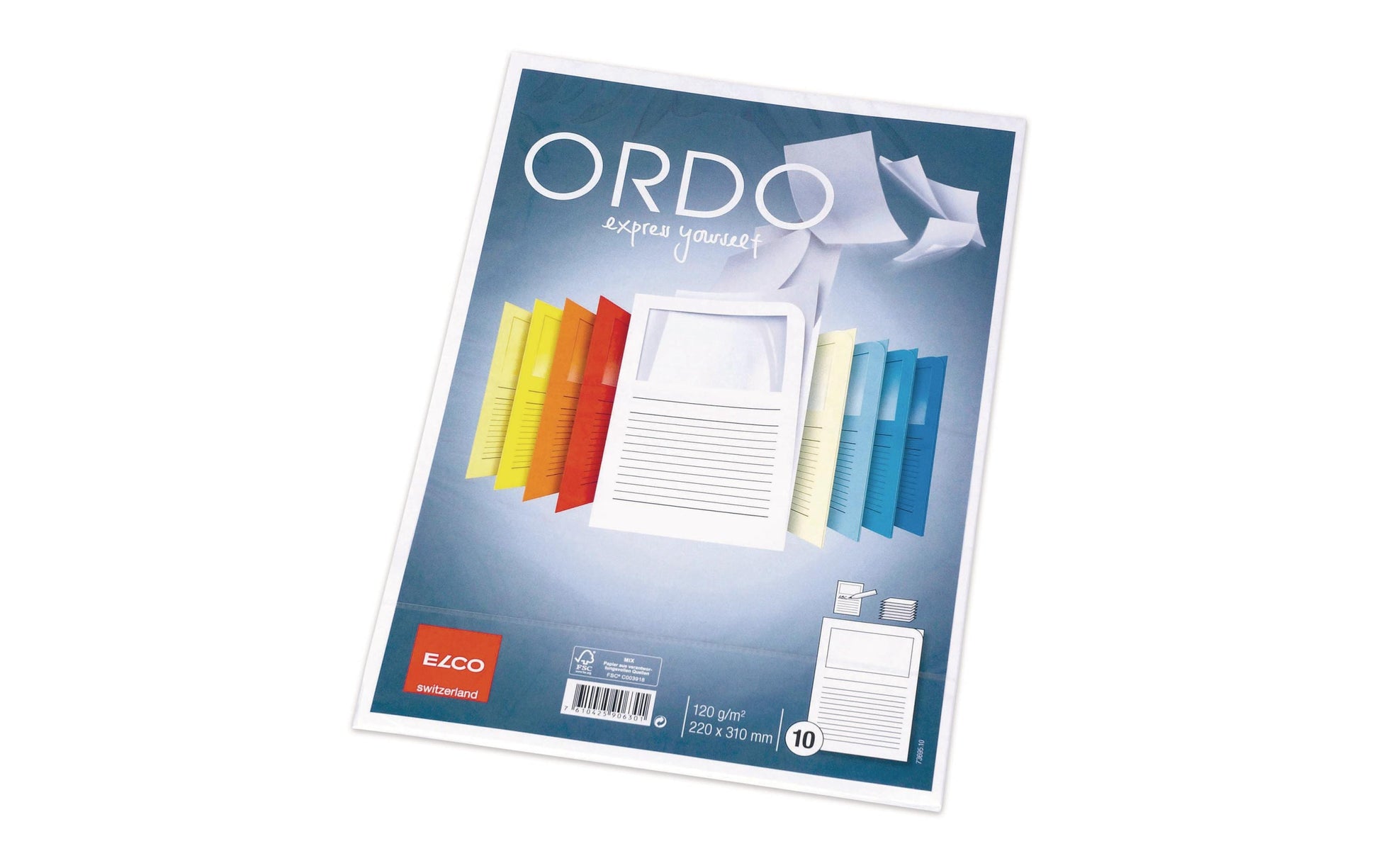 Elco Sichtmappe A4 – Weiss, Papier, Beschriftungsvordruck, 10er-Pack