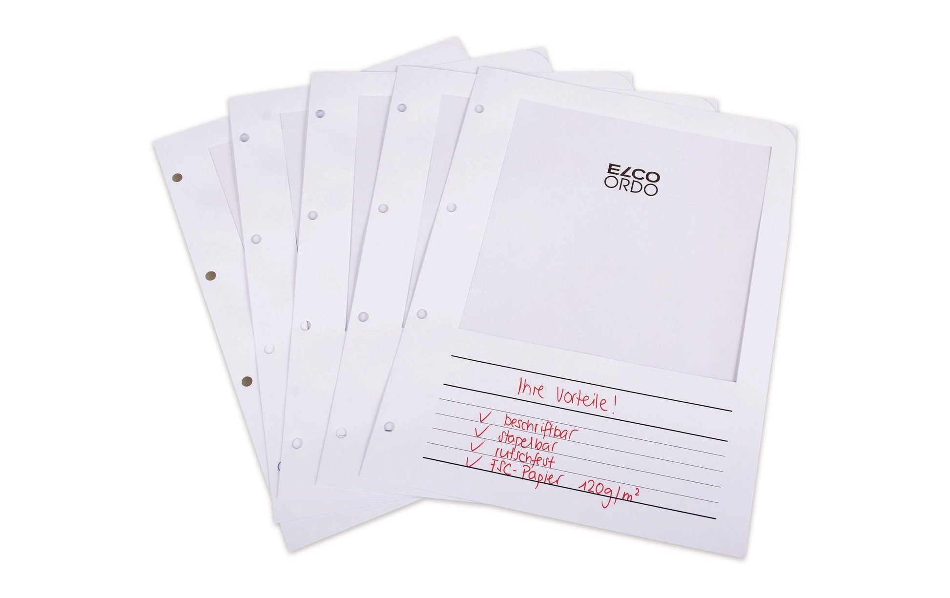 Elco Sichtmappe A4 – Weiss, Papier, Glänzend, 100er-Pack