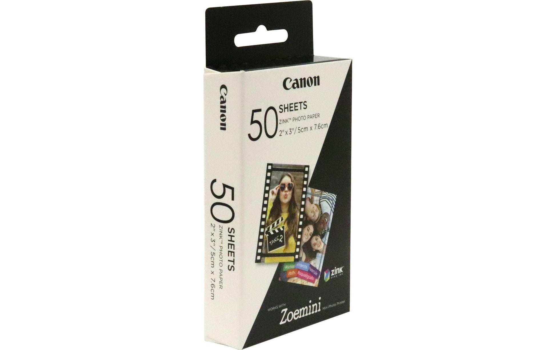 Canon ZINK Fotopapier – glänzend, 50 × 76 mm, 50 Blatt – für Canon Zoemini