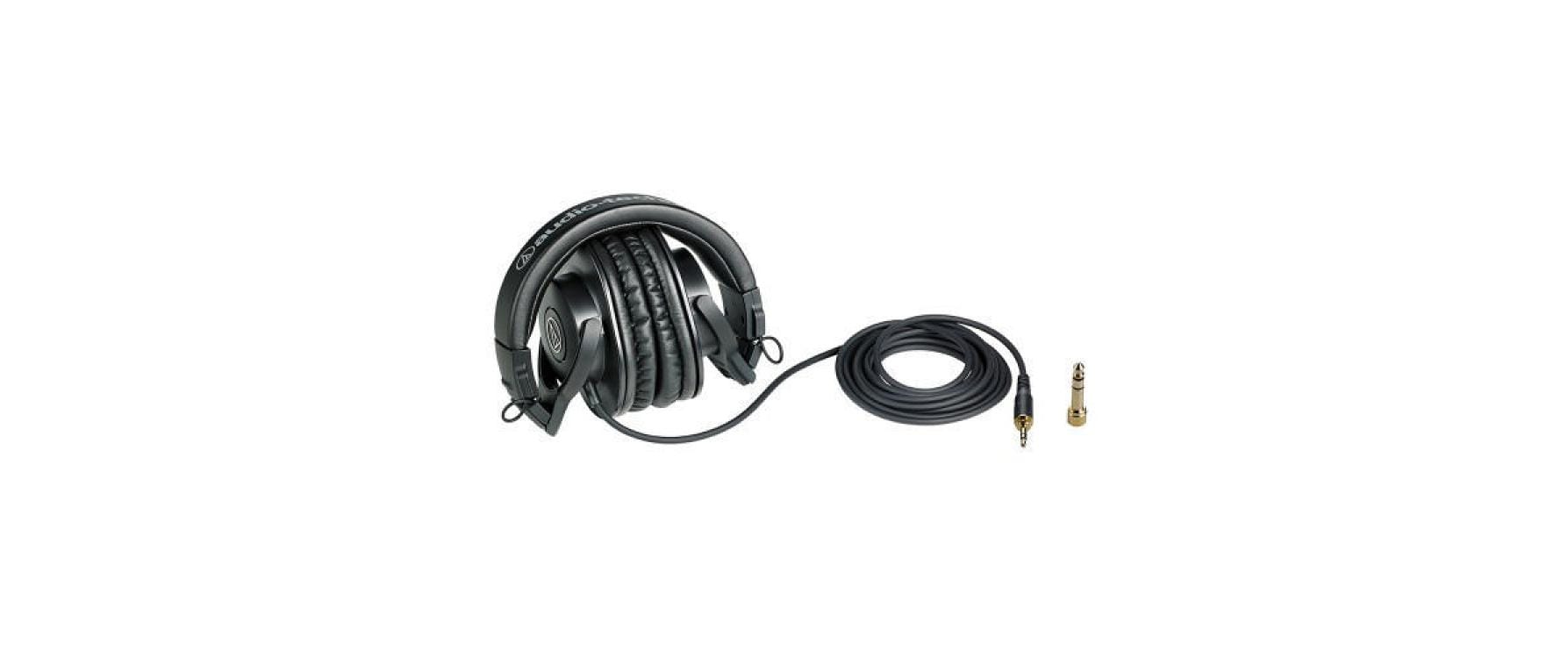 Audio-Technica ATH-M30x Over-Ear Kopfhörer – Kabel, 3,5 mm Klinke, Schwarz