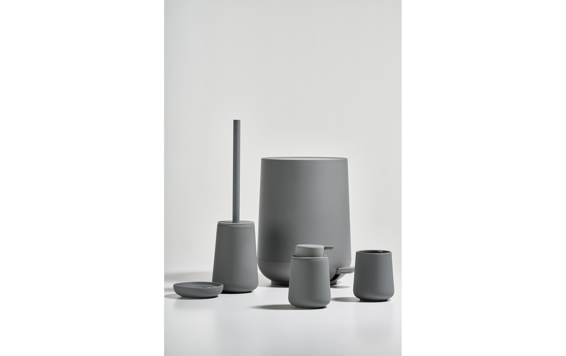 Zone Denmark Nova One – WC-Bürstenset – Keramik, Grau, H 37 cm, Ø 10,3 cm
