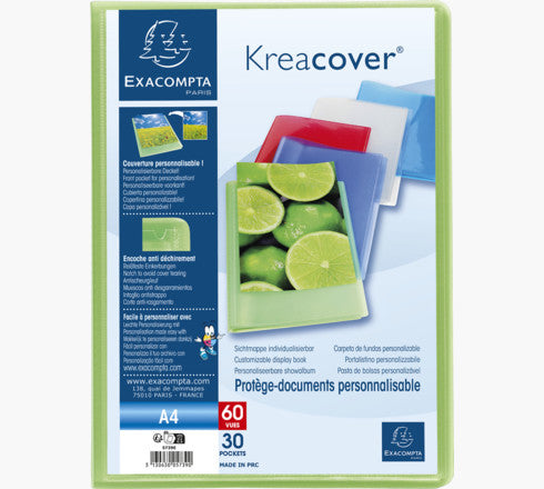 Exacompta Sichtbuch, für A4, 30 Hüllen – Polypropylen (PP) – mehrfarbig, 12er-Pack