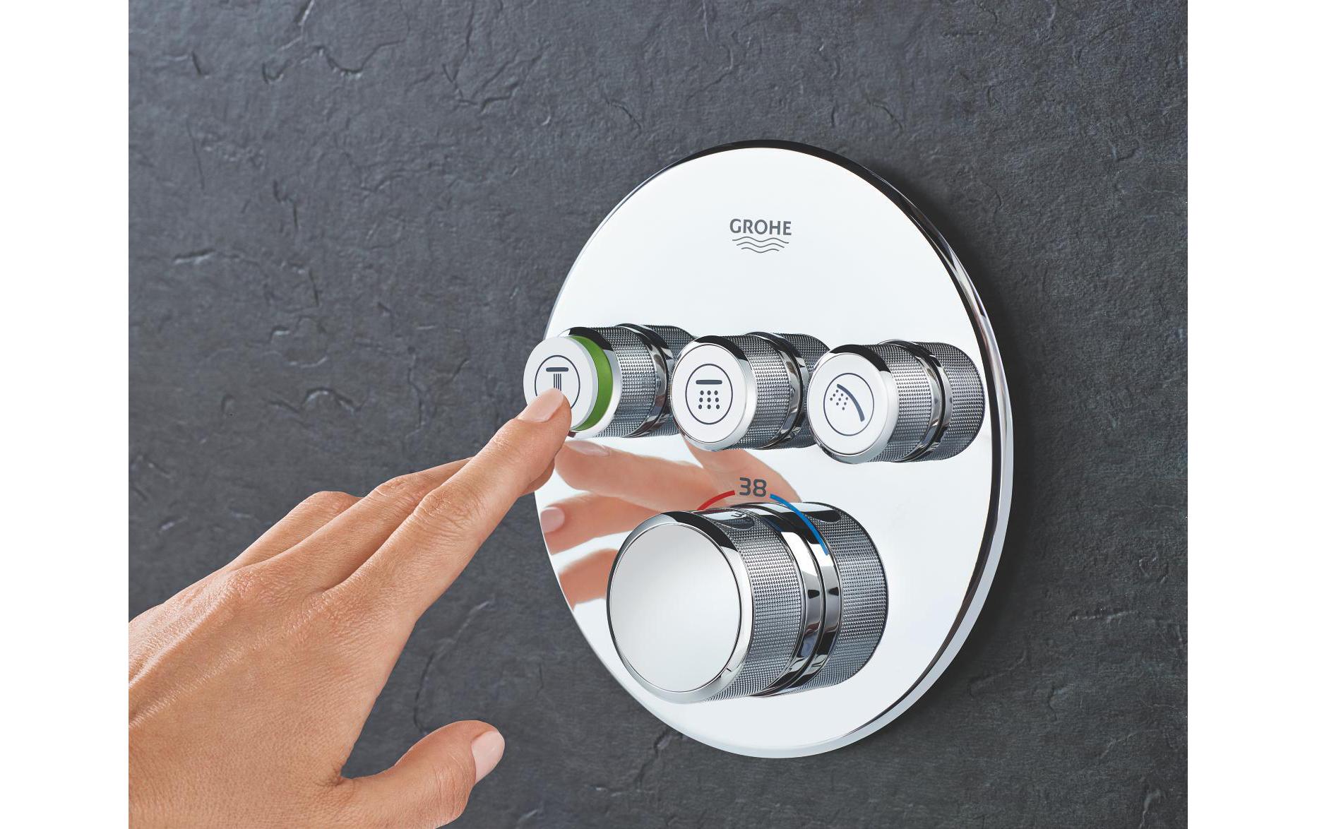 GROHE Grohtherm SmartControl Unterputz-Badebatterie – Thermostat, Messing, Chrom