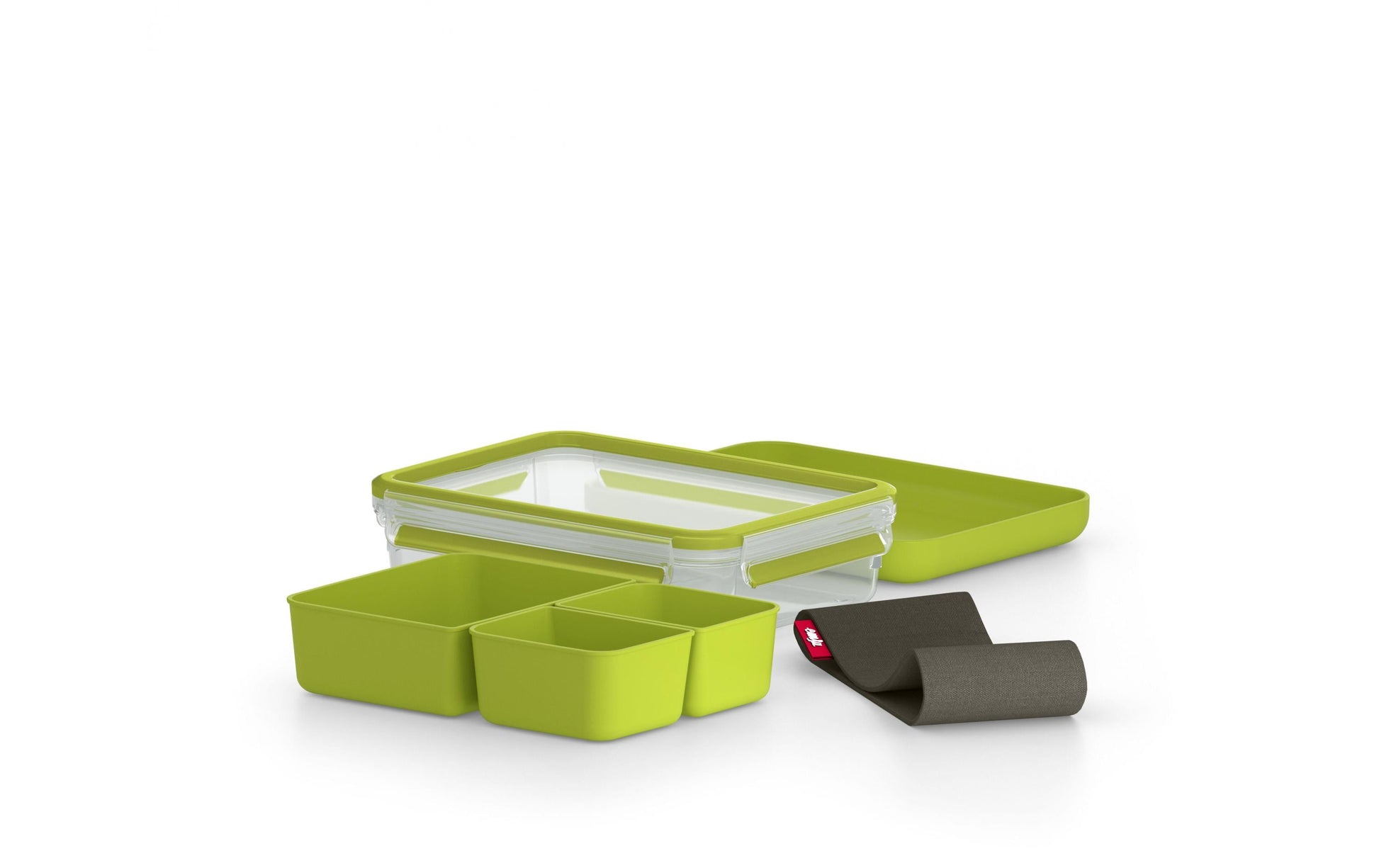 EMSA Lunchbox 1,2 l, 22,5 × 16,3 × 6,3 cm, Polypropylen (PP)/Thermoplastisches Elastomer (TPE), grün