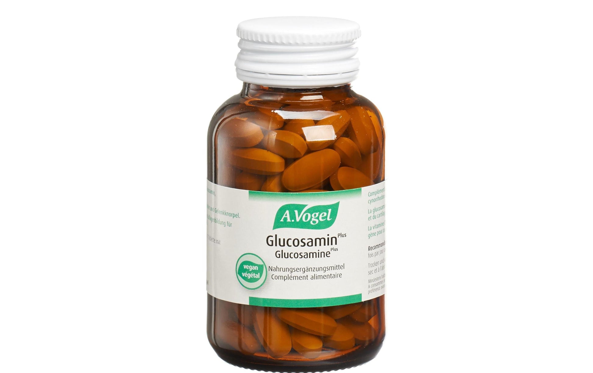 A.Vogel Glucosamin Plus Tabletten – mit Hagebuttenextrakt – glutenfrei, vegan – 60 Stück