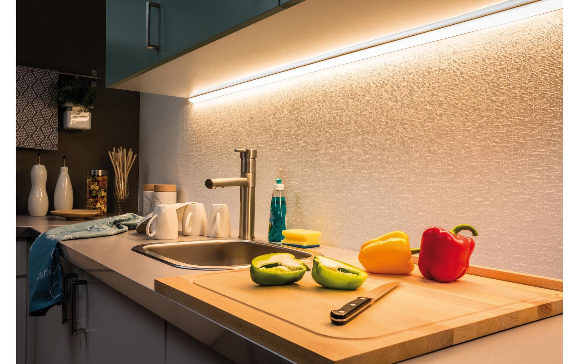 Paulmann LED-Strip MaxLED 1000 – Starterset, 3 m, 3300 lm, 40 W, 2700 K, dimmbar, weiss, inkl. Netzteil
