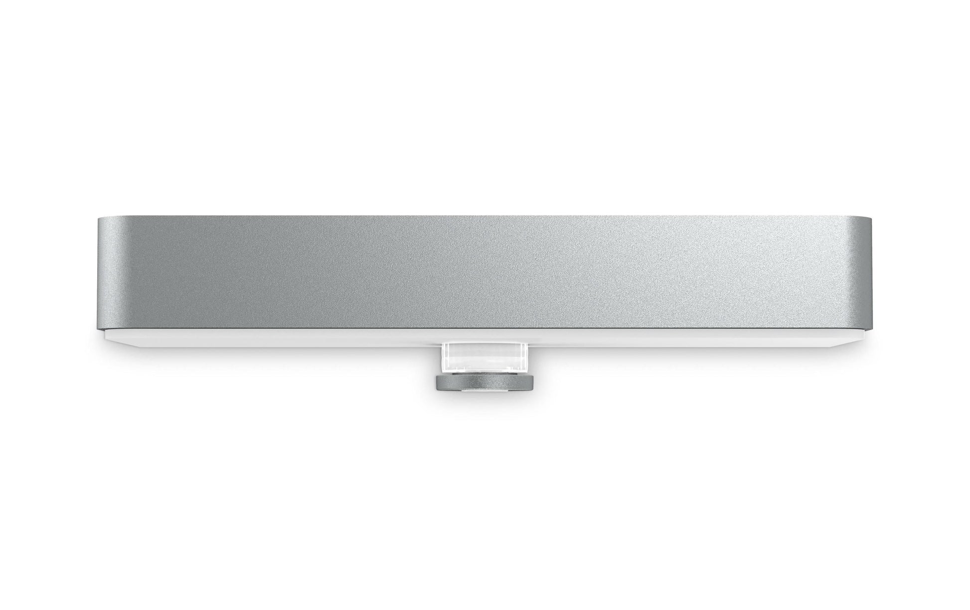 STEINEL Aussenwandleuchte – Warmweiss, 3000 K, IP44, Solarbetrieb, mit Bewegungsmelder, Silber, Glas