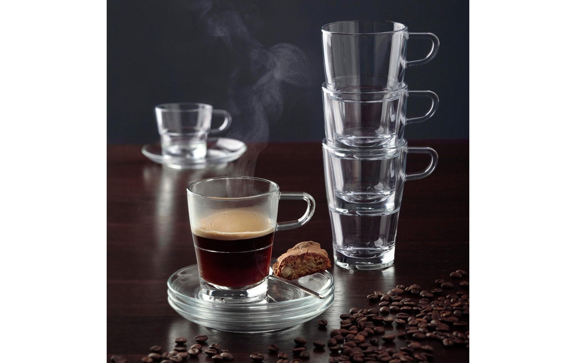 LEONARDO Espressotasse – 0,07 l, Glas, transparent, 6 Stück