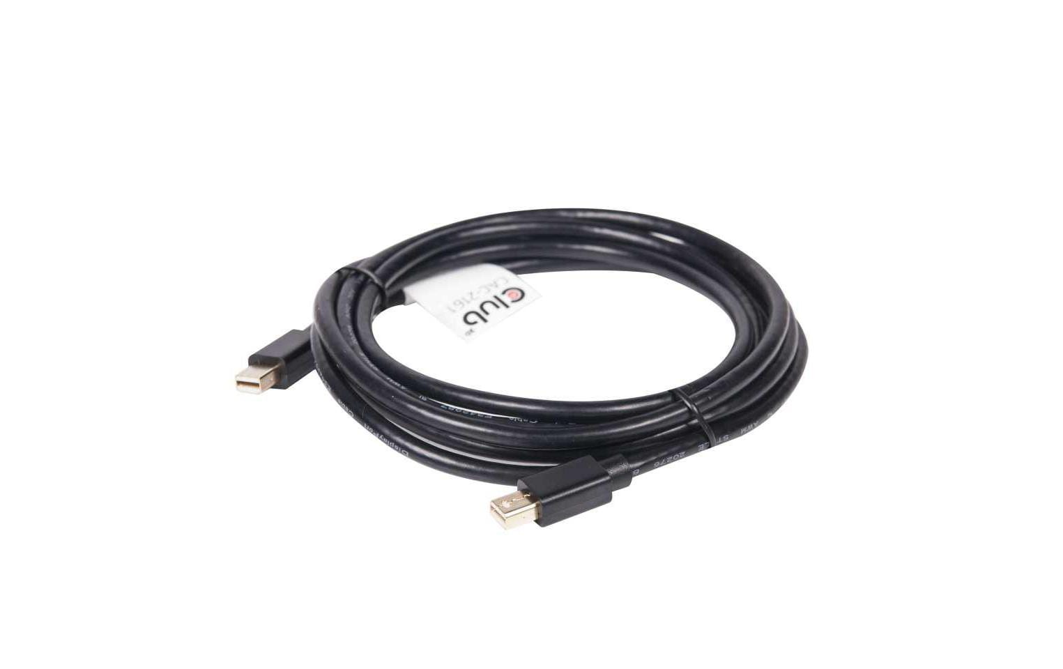 CLUB3D Club 3D Mini DisplayPort-zu-Mini DisplayPort Kabel – 2 m, DisplayPort 1.2, Schwarz