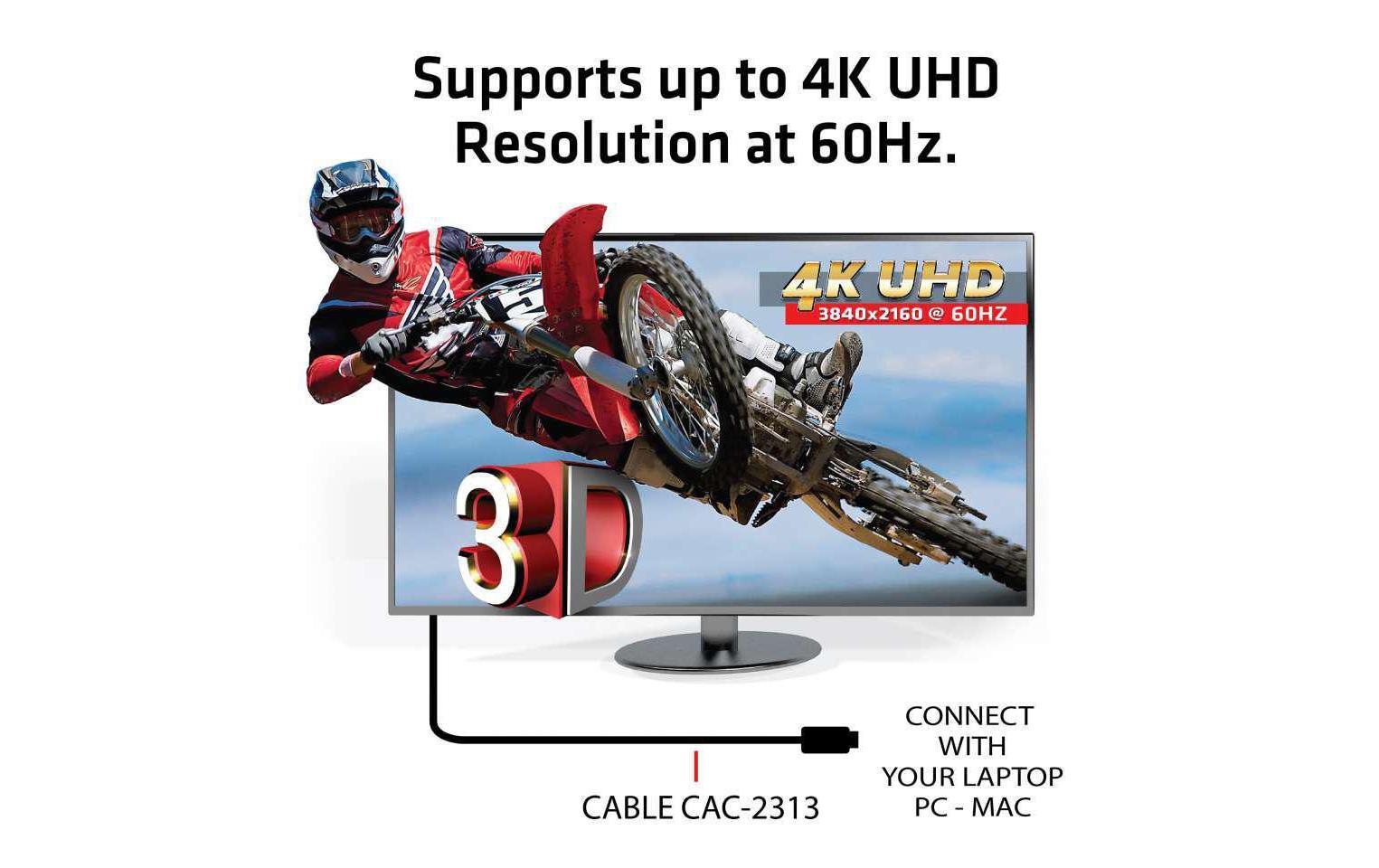 CLUB3D Club 3D HDMI Kabel HDMI 2.0 4K 60 Hz – 10 m – aktiv