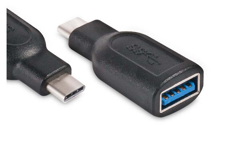 CLUB3D Club 3D Adapter USB-C zu USB-A – USB 3.2 Gen 1 (5 Gbit/s), 4,3 cm, Schwarz, für Windows, macOS, Chrome OS