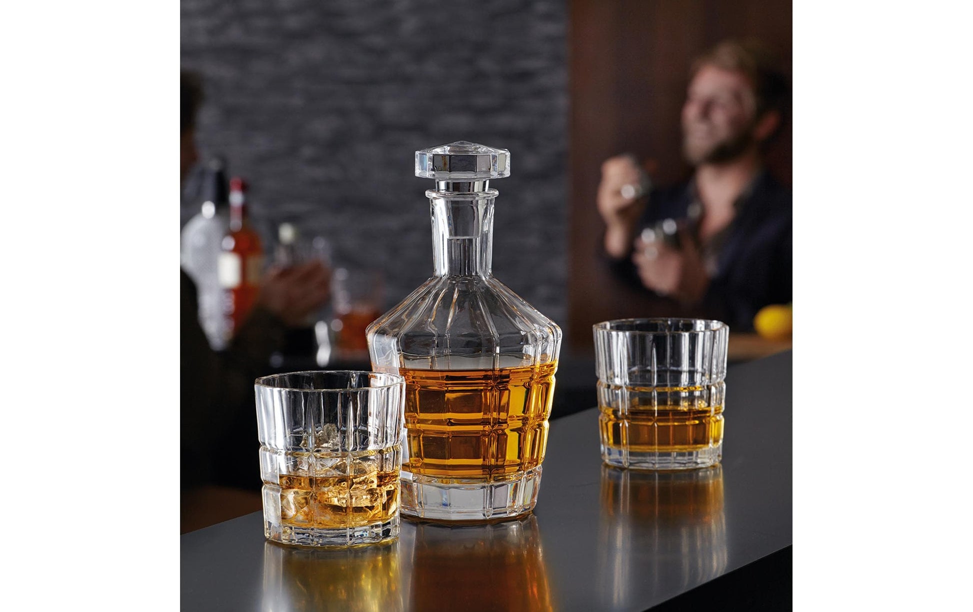LEONARDO Spiritii Whiskyset – 0,7 l, Glas, transparent, mit Deckel, 3-teilig