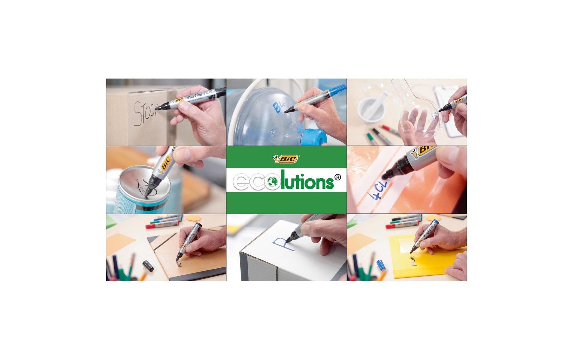 BIC Ecolutions Permanentmarker – Rundspitze 1,7 mm – Mehrfarbig – 4er-Pack