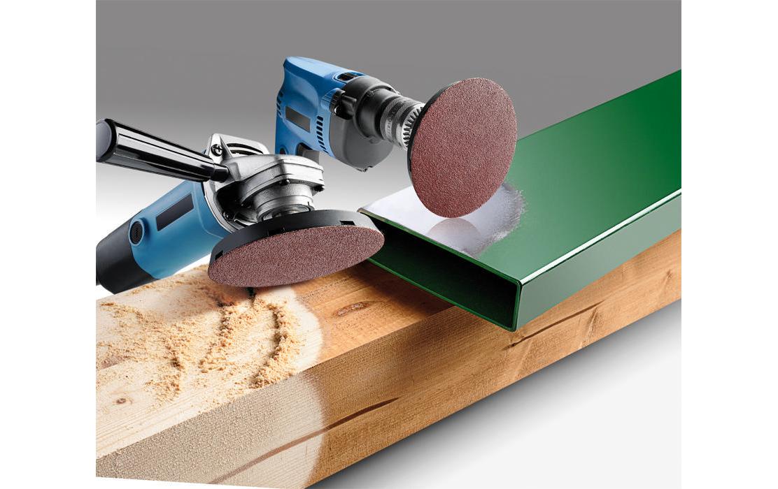 kwb Schleifscheibe 125 mm P80 Aluminiumoxid – für Metall, Holz, Kunststoff u. a. – 5 Stk