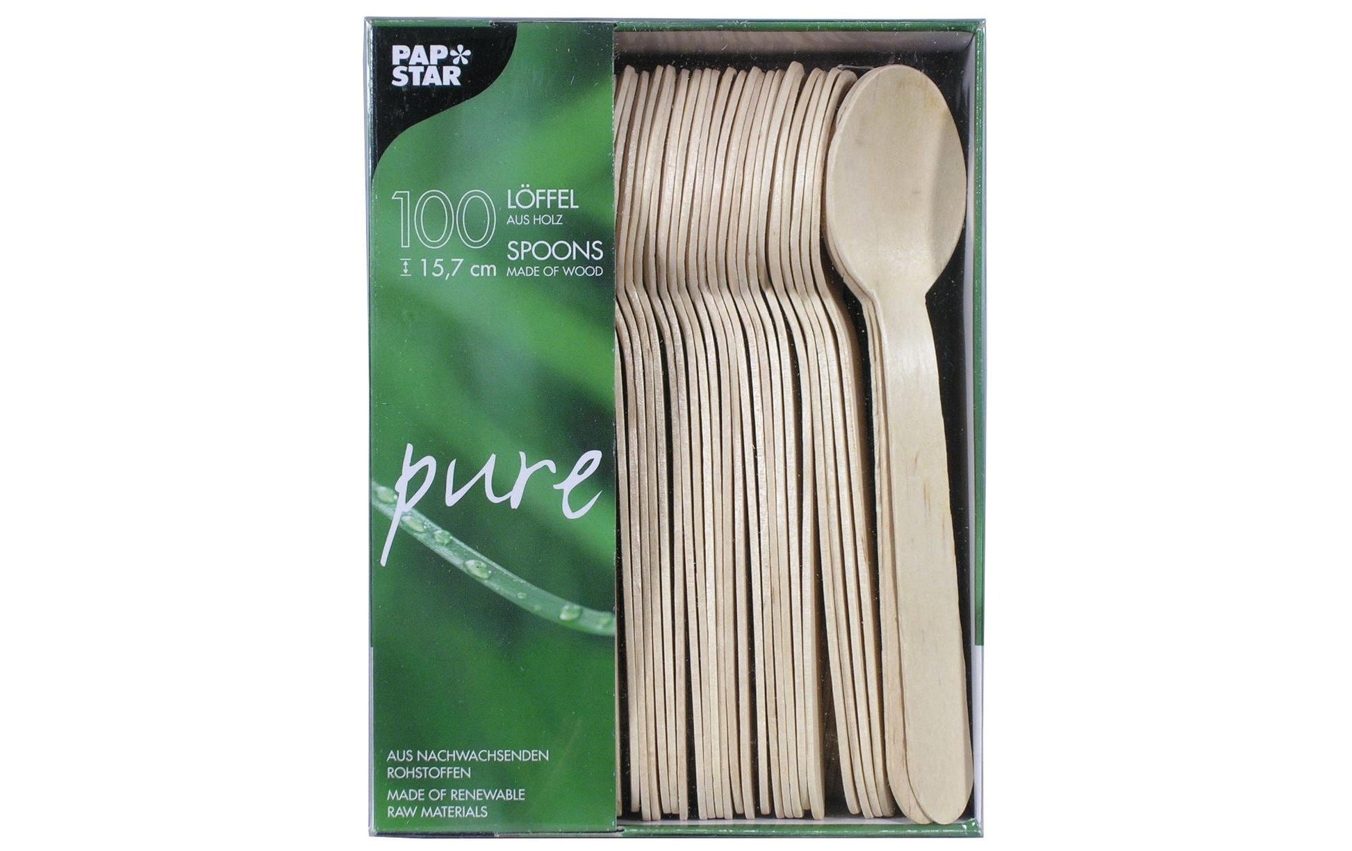 Papstar Holzlöffel, 15,7 cm – 100 Stk.