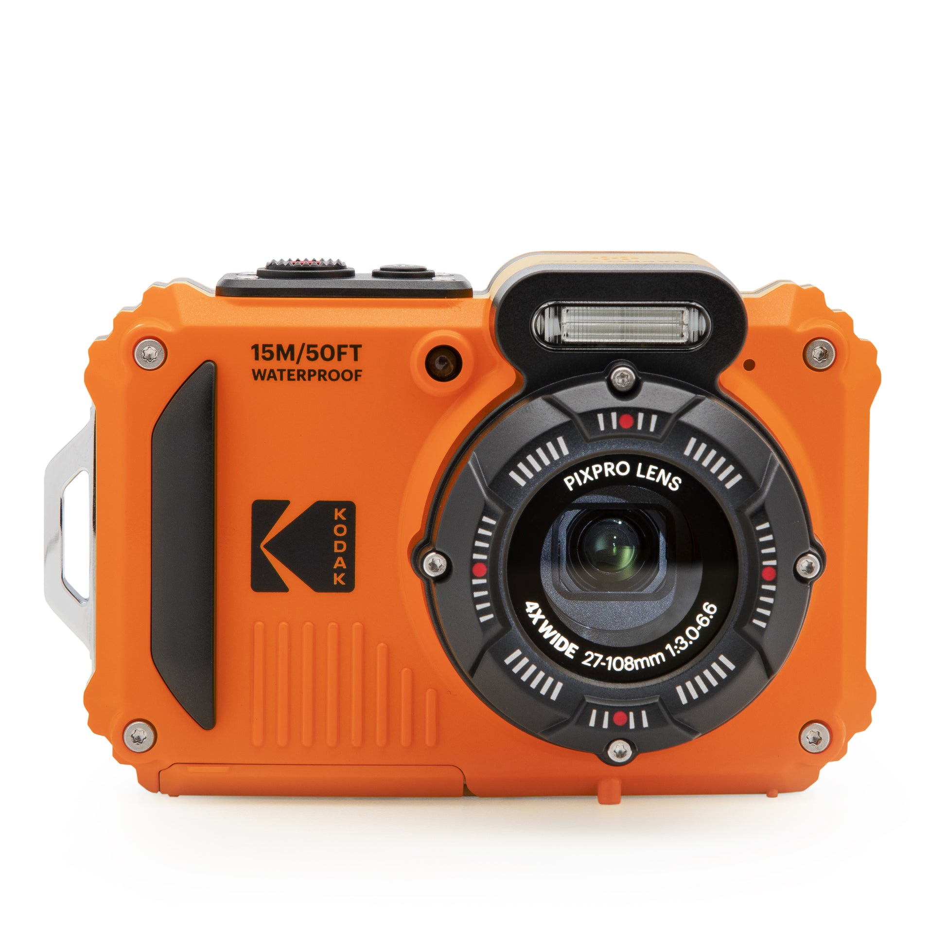 Kodak WPZ2 – Unterwasserkamera, wasserdicht bis 15 m, 4× optischer Zoom, 16 MP, 1080p, Orange