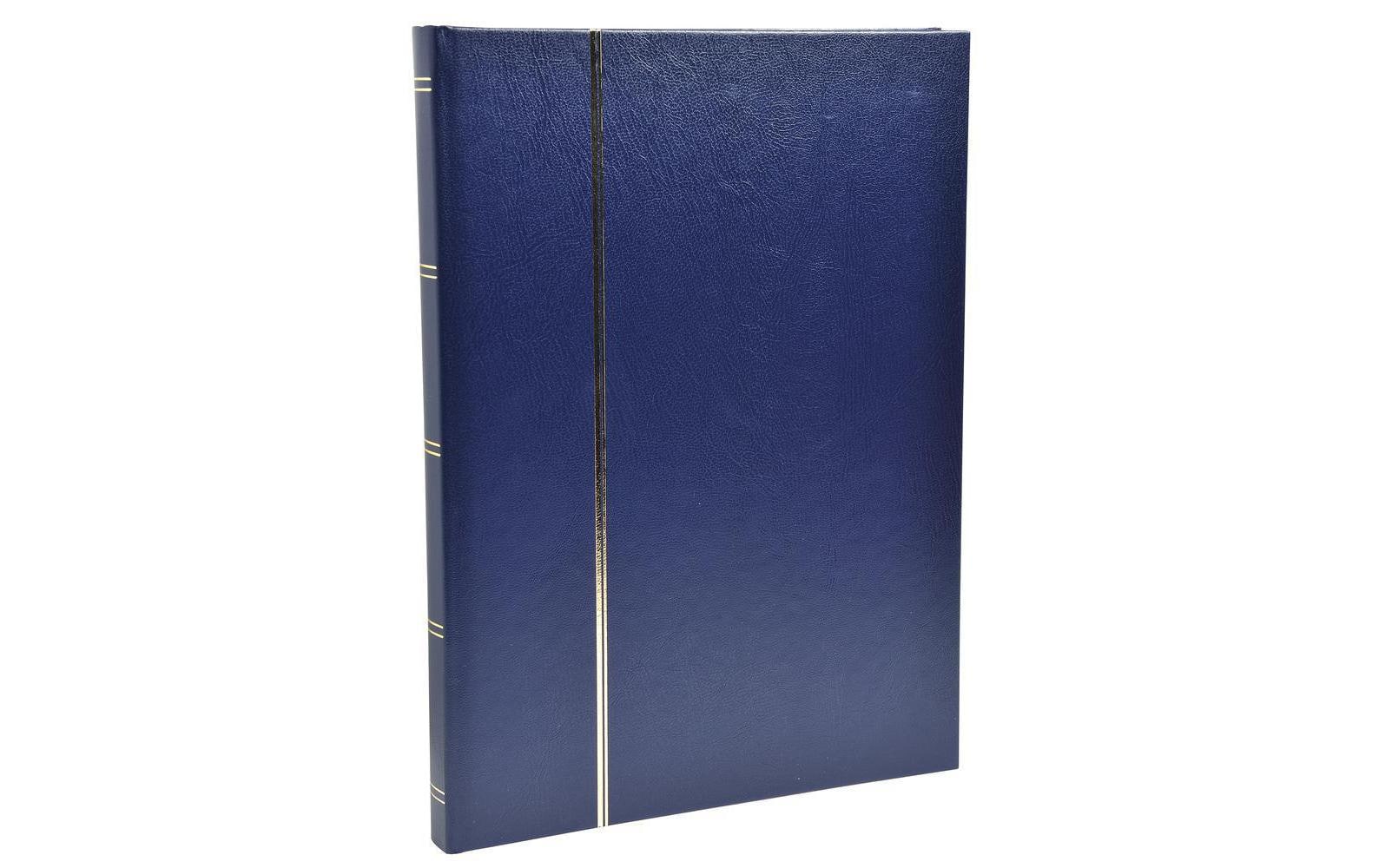 Exacompta Einsteckalbum, 48 Seiten, 22,5 × 30,5 cm, Kunstleder, blau, für Briefmarken