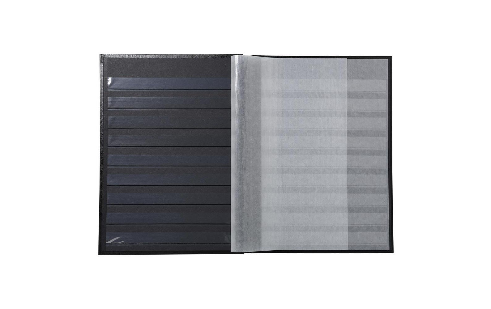 Exacompta Einsteckalbum, 48 Seiten, 22,5 × 30,5 cm, Kunstleder, schwarz