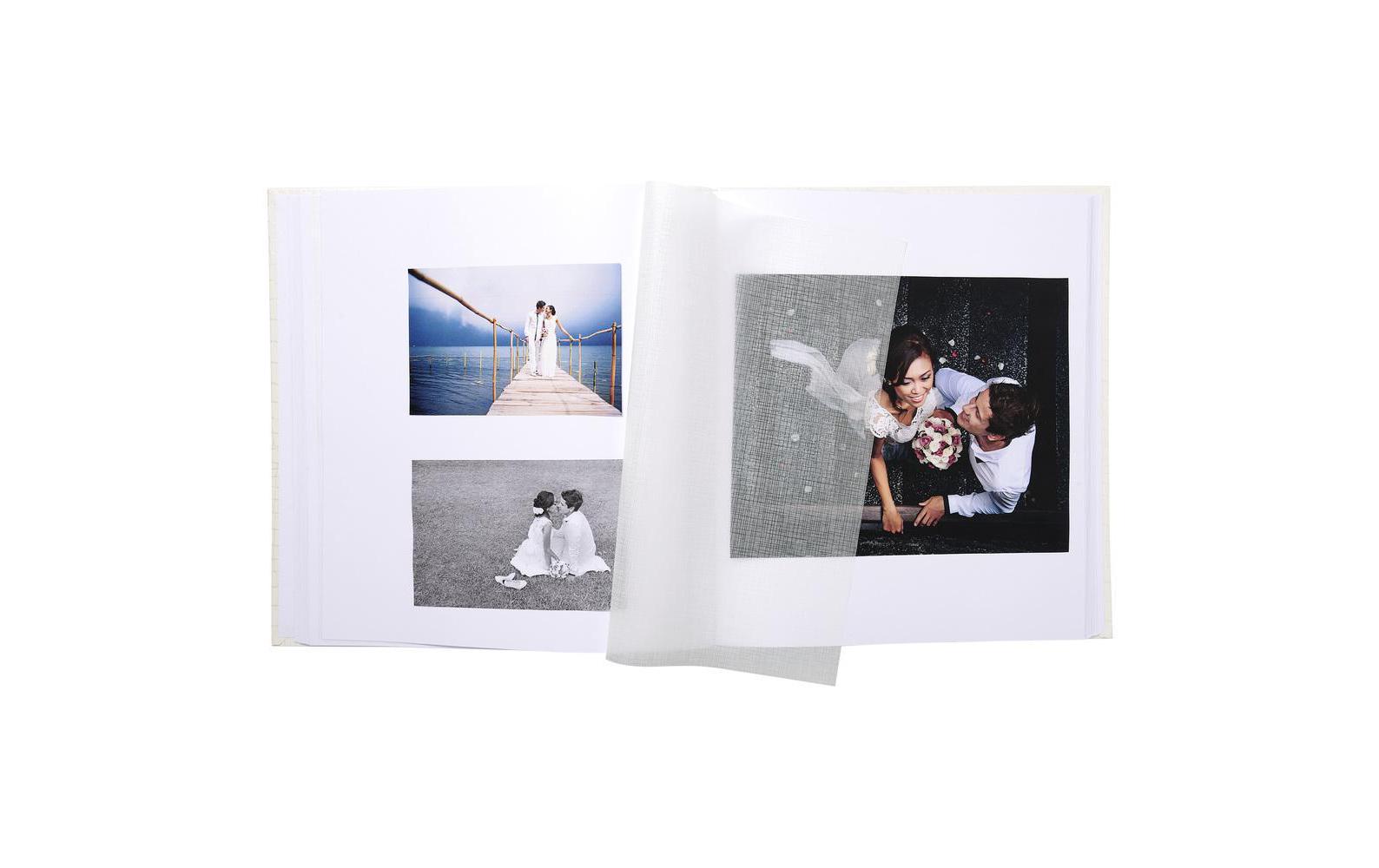 Exacompta Kingsbridge – Hochzeitsalbum, 60 Seiten, Weiss, 29 × 32 cm, Elfenbein