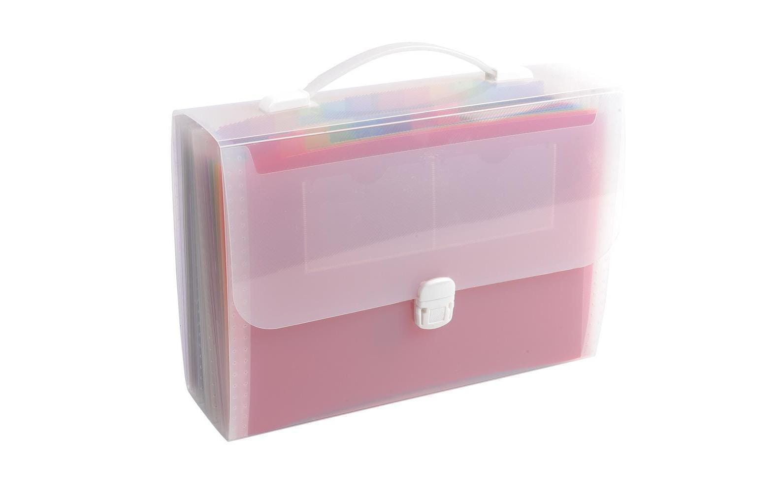 Exacompta Sammelmappe, für A4, Kunststoff, transparent, mit Druckknopf