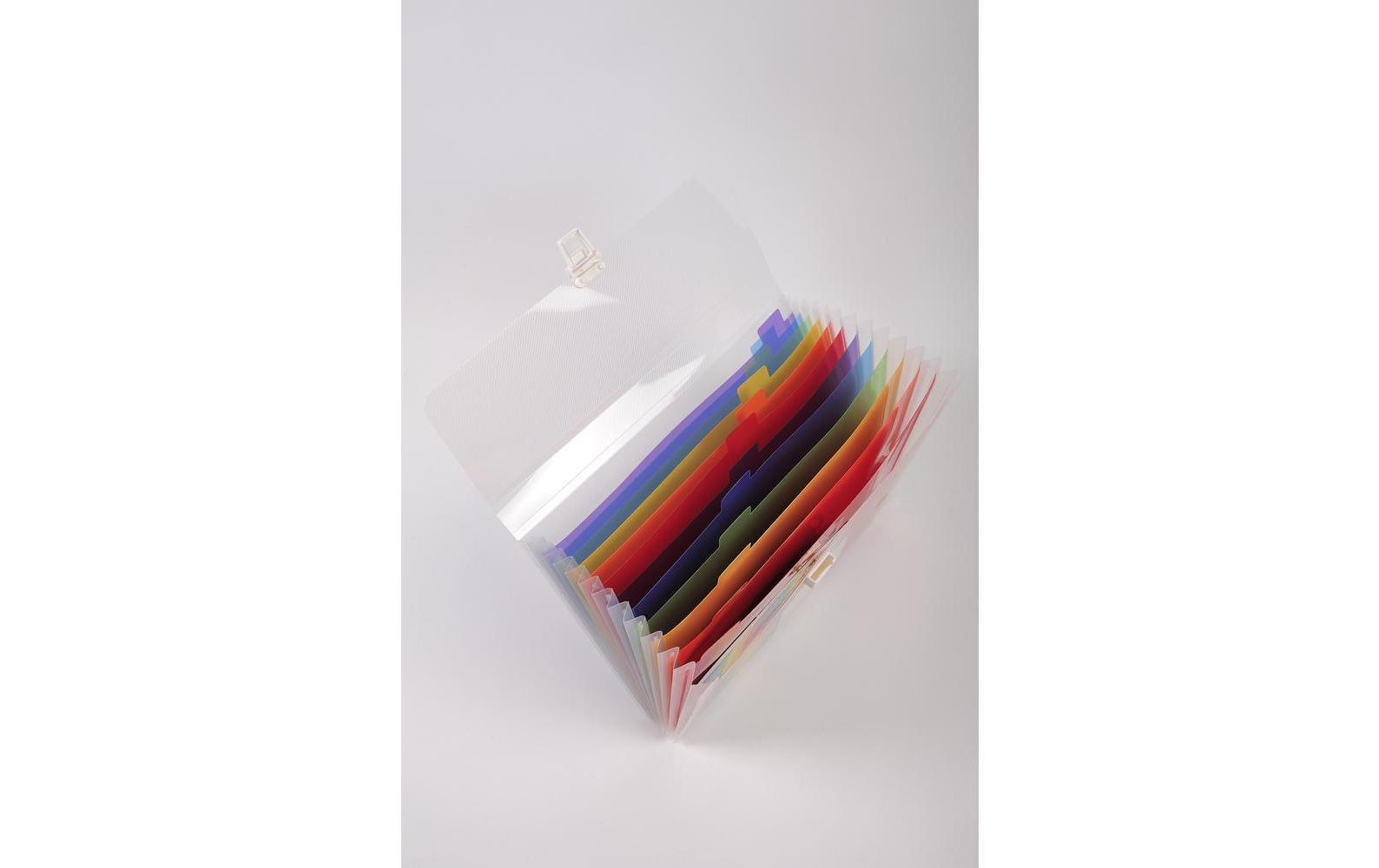 Exacompta Sammelmappe für A4, Kunststoff, transparent, mit Druckknopf