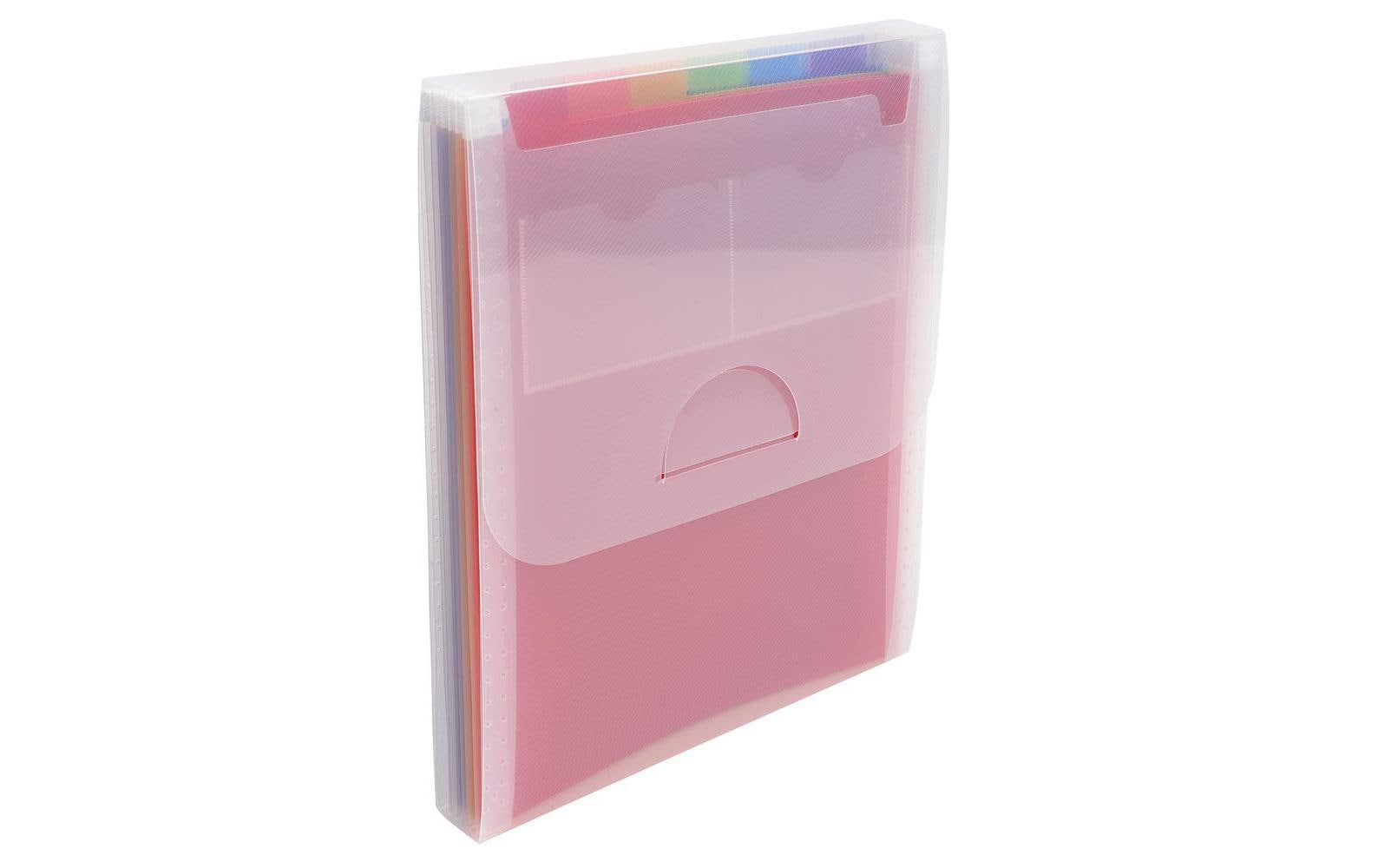 Exacompta Fächermappe Crystal A4 – 6 Fächer, Klappe, Polypropylen (PP), transparent, bis 200 Blatt