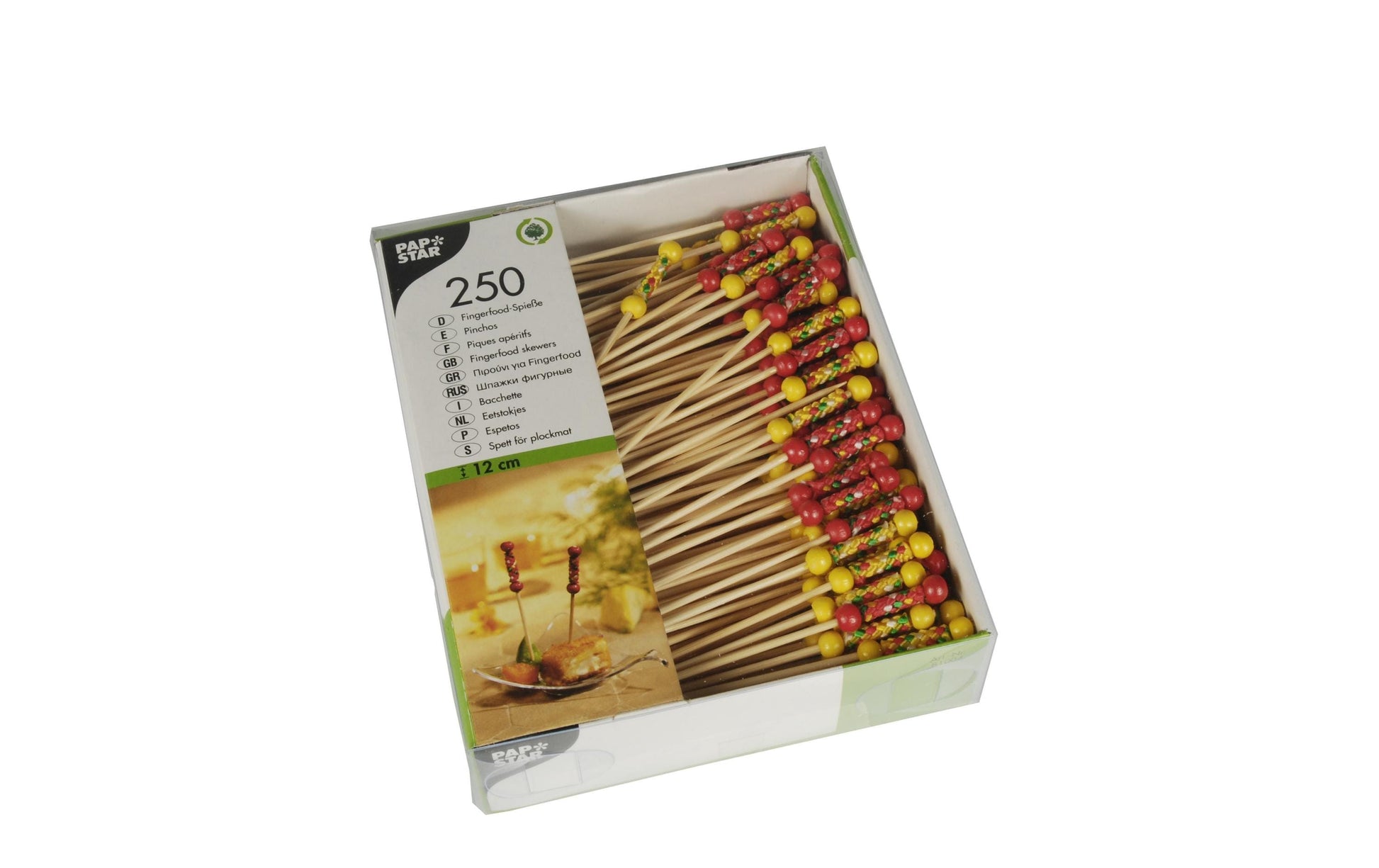Papstar Party-Piekser – mehrfarbig – 12 cm – Bambus – 250 Stk