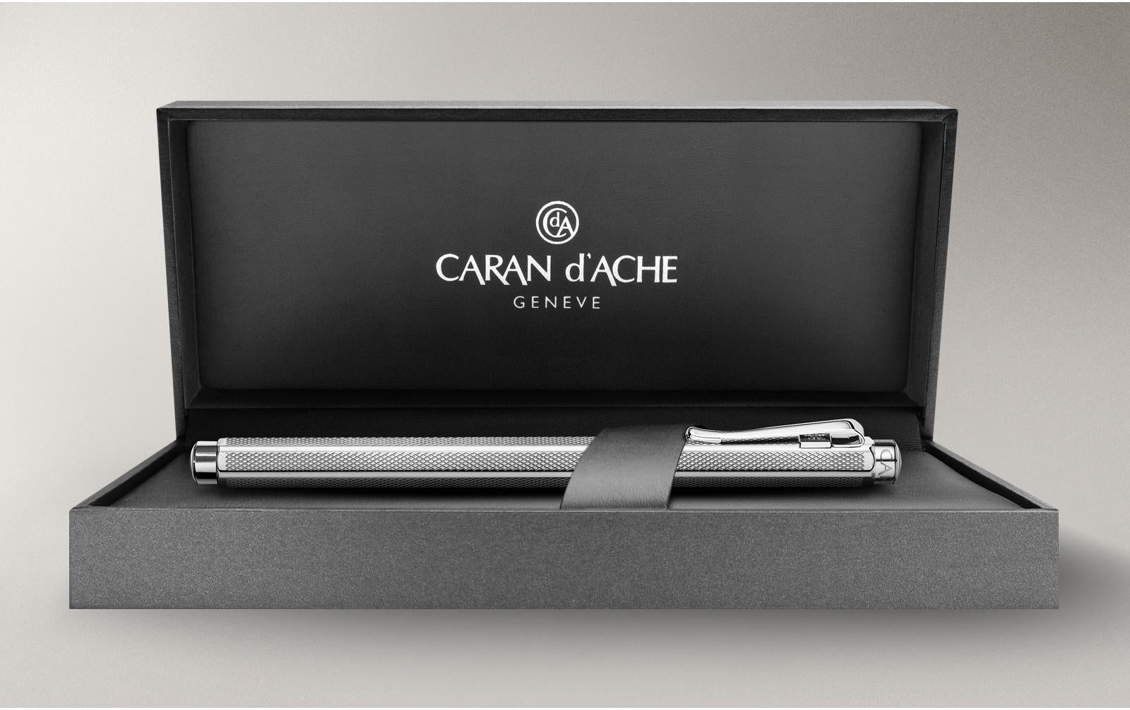 Caran d-Ache Caran d’Ache Ecridor Retro – Tintenroller, Blau, Druckmechanik, Metall (Palladium), Silber