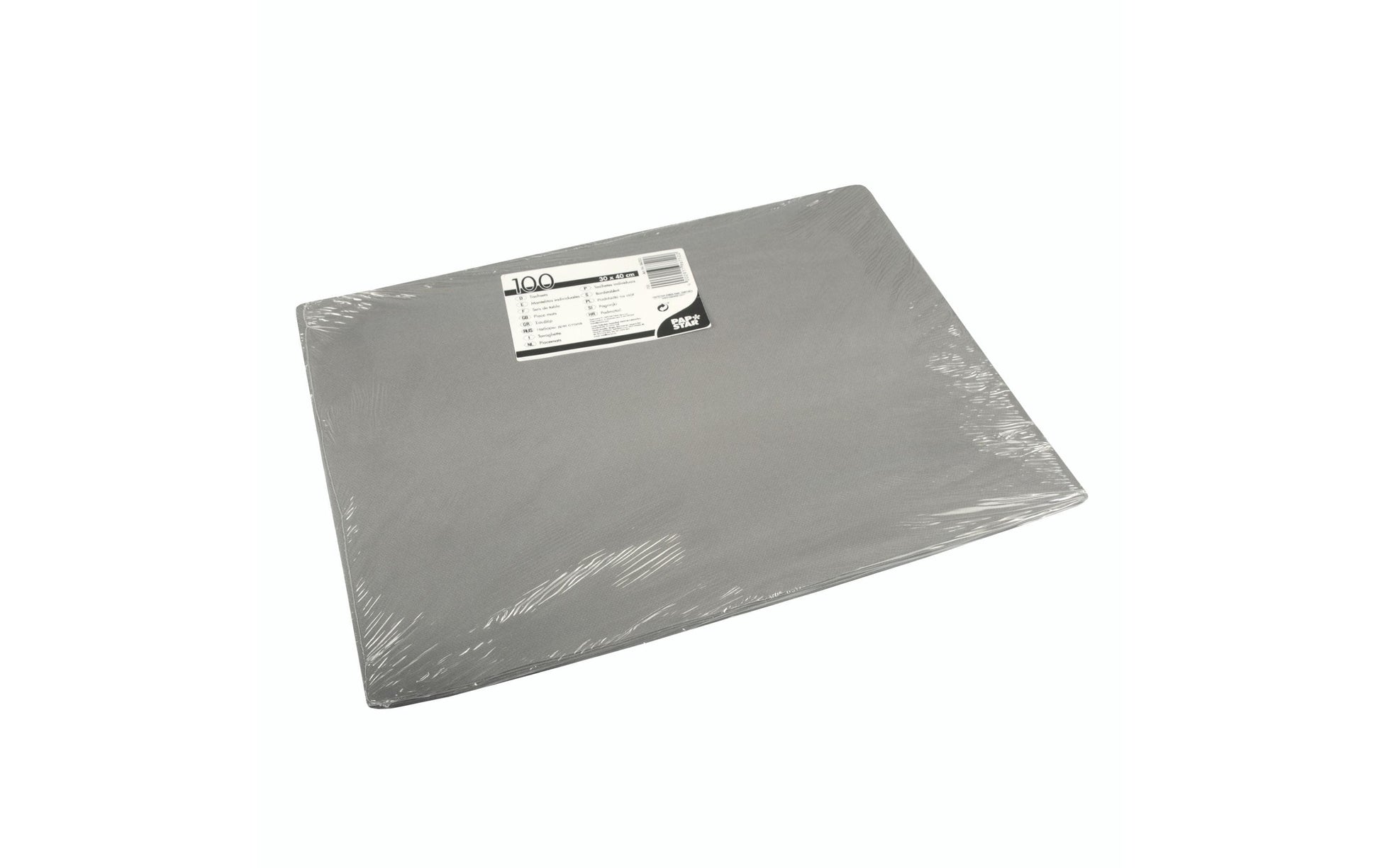 Papstar Tischset – Papier, Grau, 40 × 30 cm