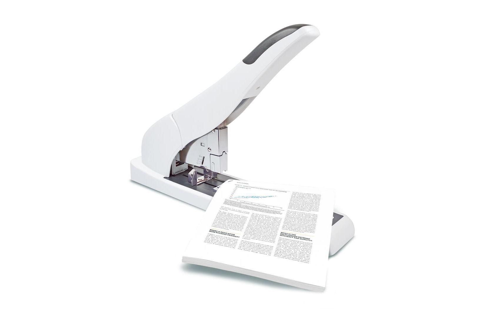 Rapesco ECO HD-210 Blockheftgerät – 210 Blatt, Flat Clinch, Weiss