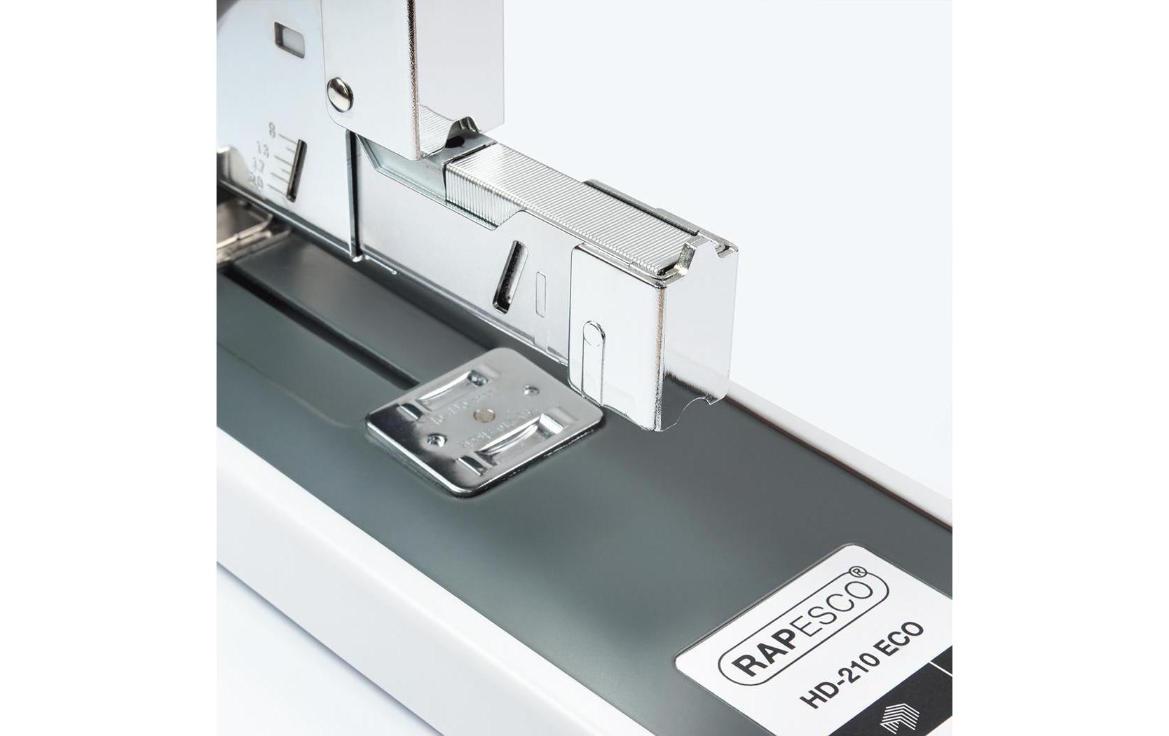 Rapesco ECO HD-210 Blockheftgerät – 210 Blatt, Flat Clinch, Weiss