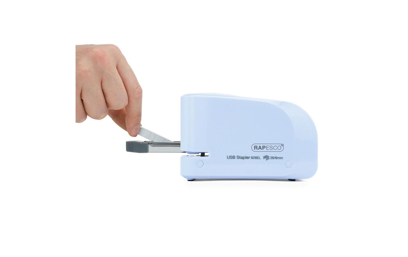 Rapesco 626EL Elektrohefter – 15 Blatt, Automatisch, Akku, Blau