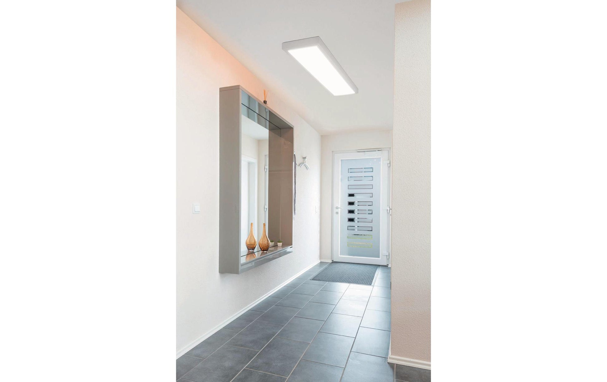 EGLO Deckenleuchte Salobrena 1 – 30,0 × 120,0 cm, 4700 lm, 40 W, 4000 K, weiss, inkl. Schweberahmen