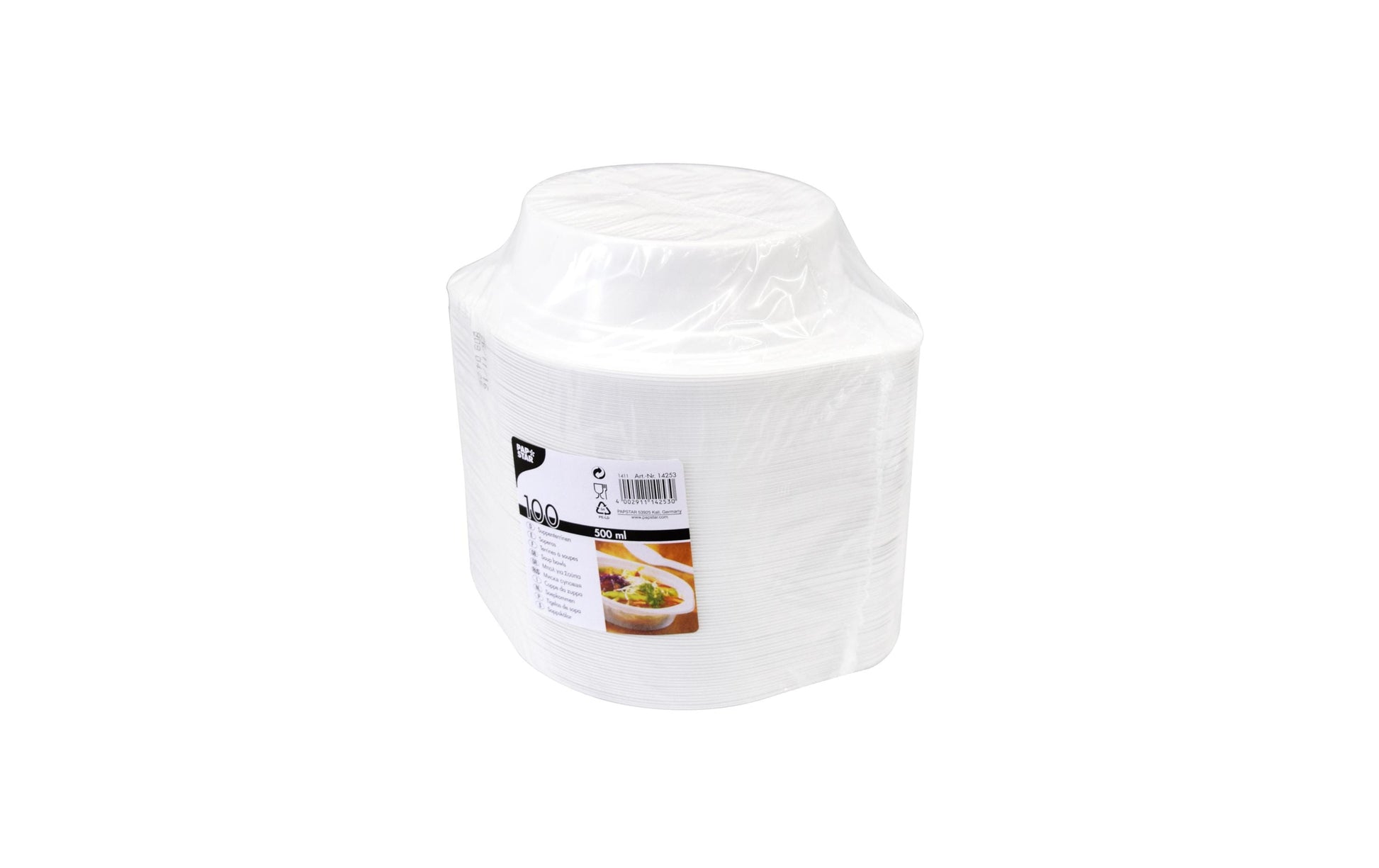 Papstar Schüssel, PP, rund – 500 ml, Ø 15,6 cm – 100 Stk.