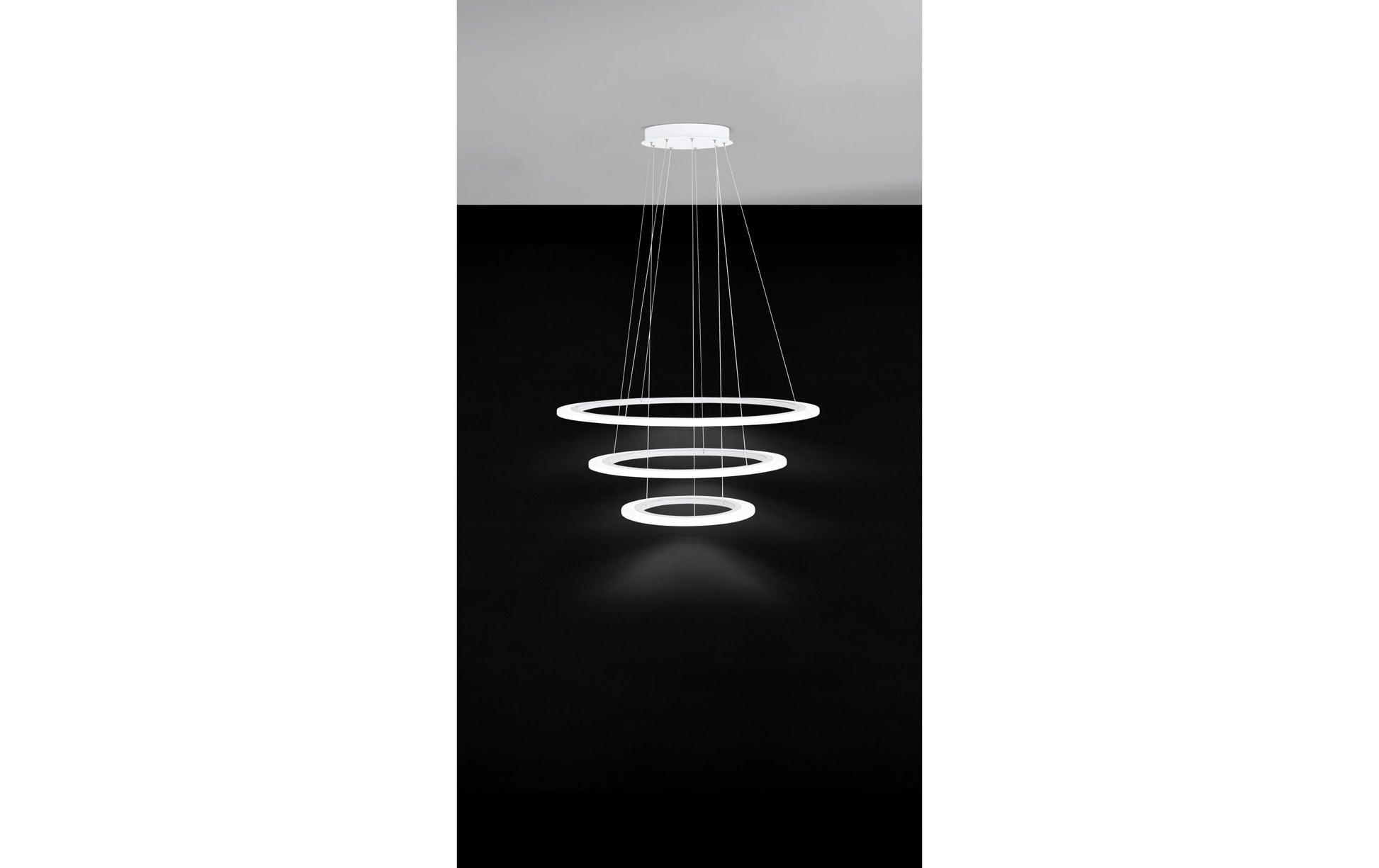 EGLO Deckenleuchte Penaforte – Ø 79 × 150 cm, 2100 lm, 18,5 W, 3000 K, dimmbar, weiss