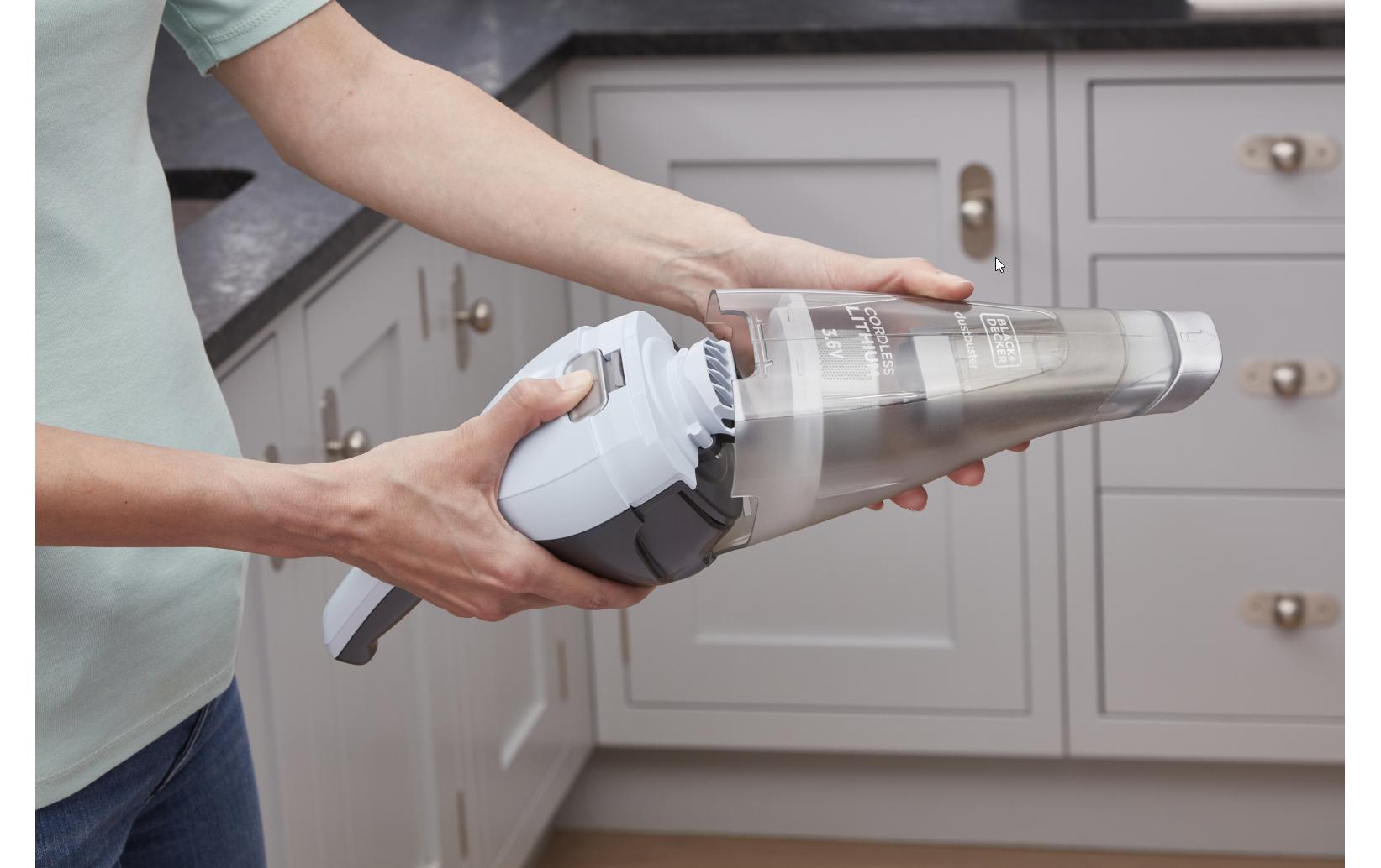 Black & Decker BLACK+DECKER Staubsauger – 1500 mAh, 0,4 l, Akkubetrieb, 1 Stufe