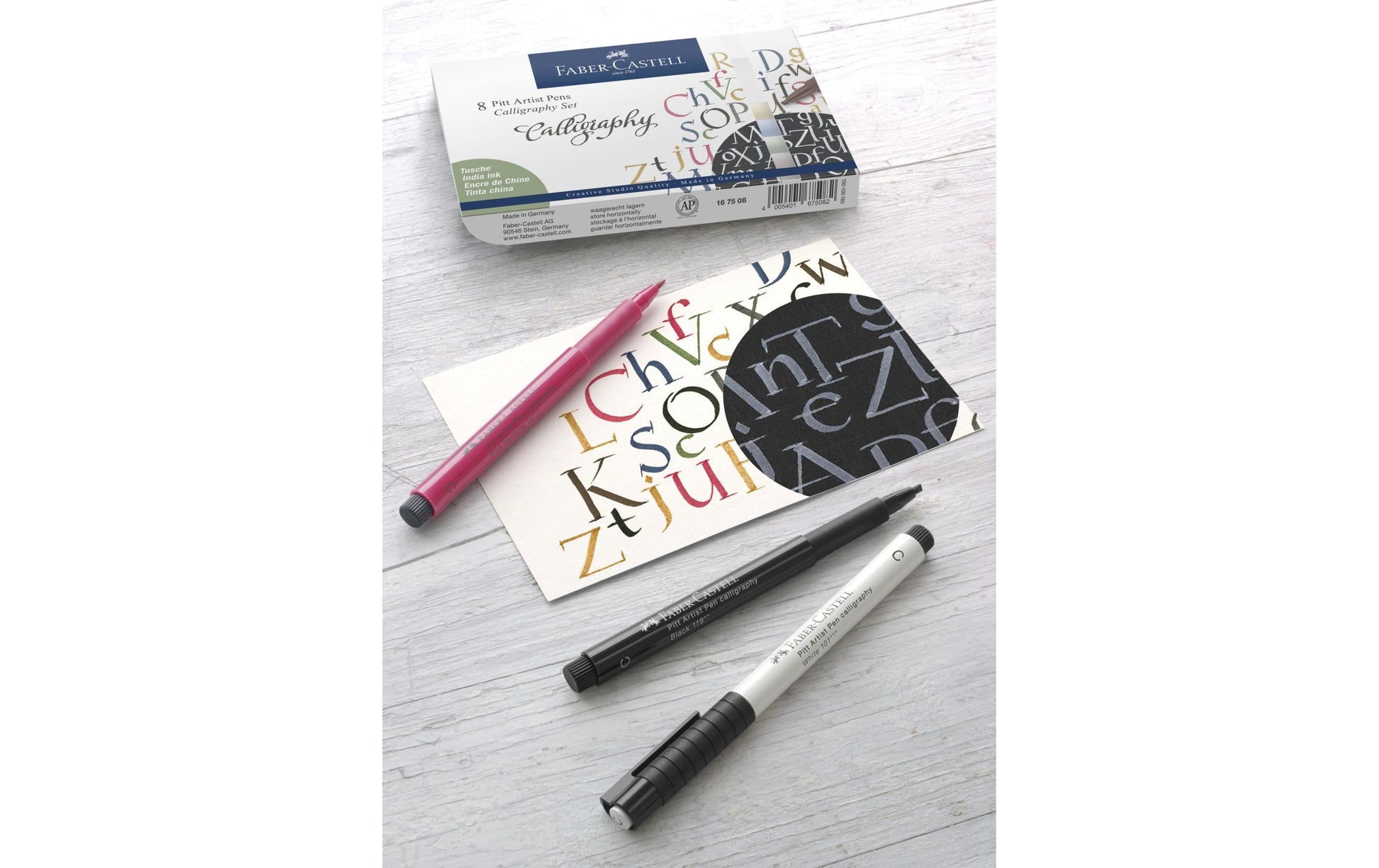 Faber-Castell Tuschestifte, wasserfest, 4 Stk.