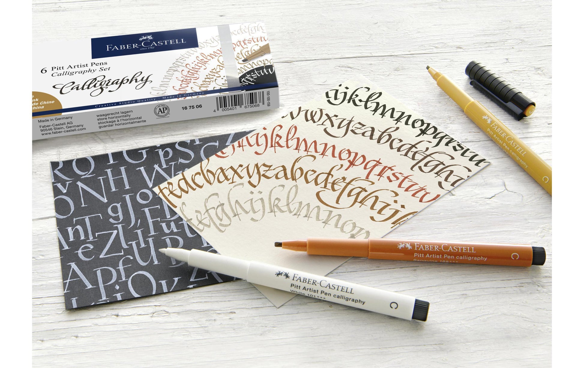 Faber-Castell Tuschestifte, wasserfest, 4 Stk.