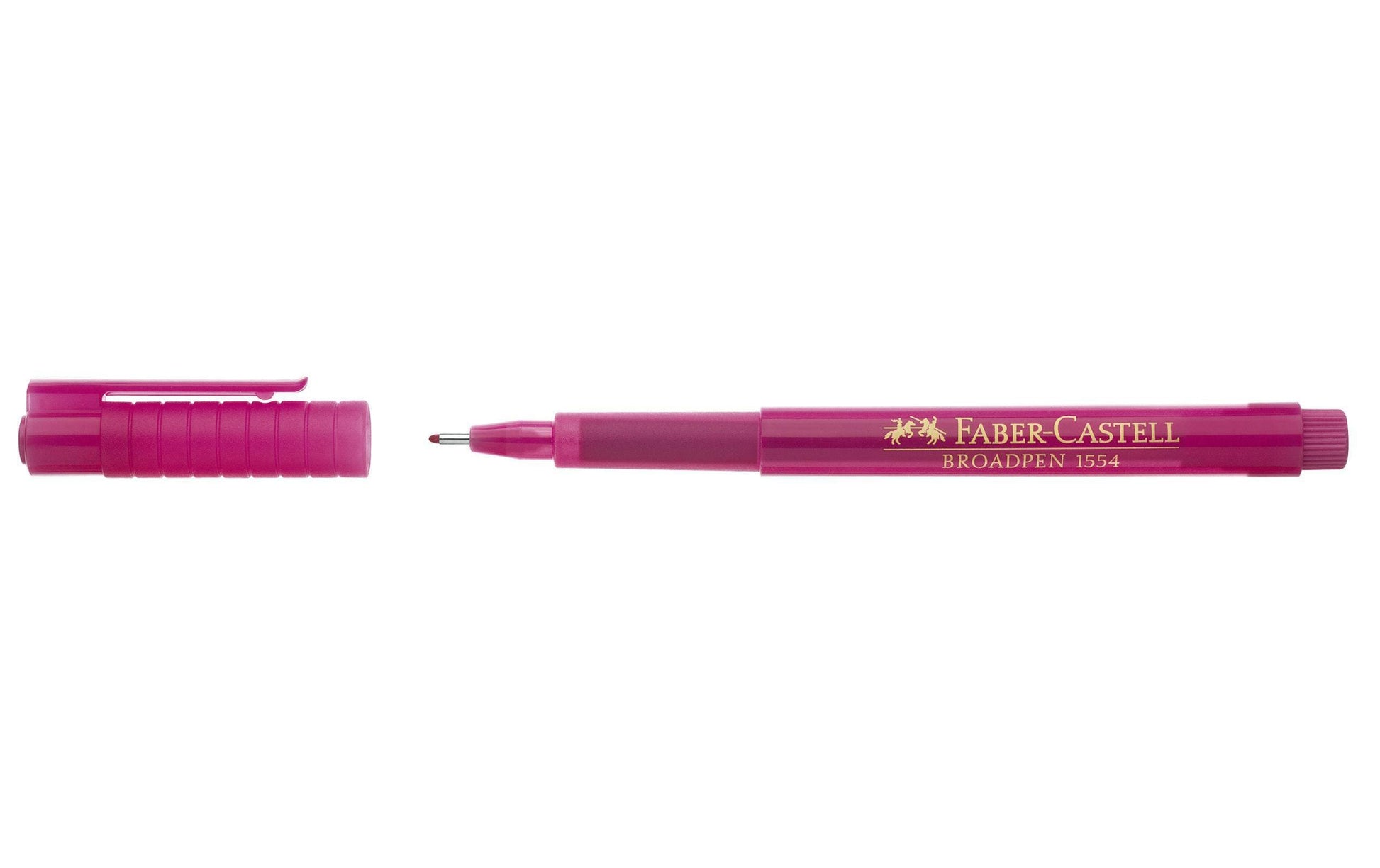 Faber-Castell Broadpen 1554 Fineliner – 0,8 mm, pink, dokumentenecht