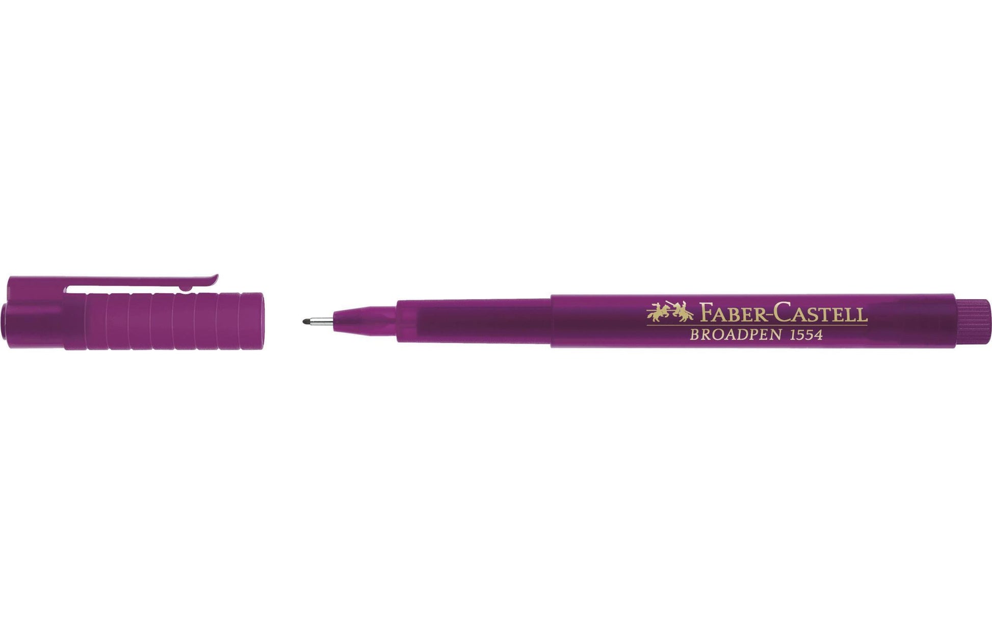 Faber-Castell Broadpen 1554 Fineliner – 0,8 mm, magenta, 1 Stk., dokumentenecht